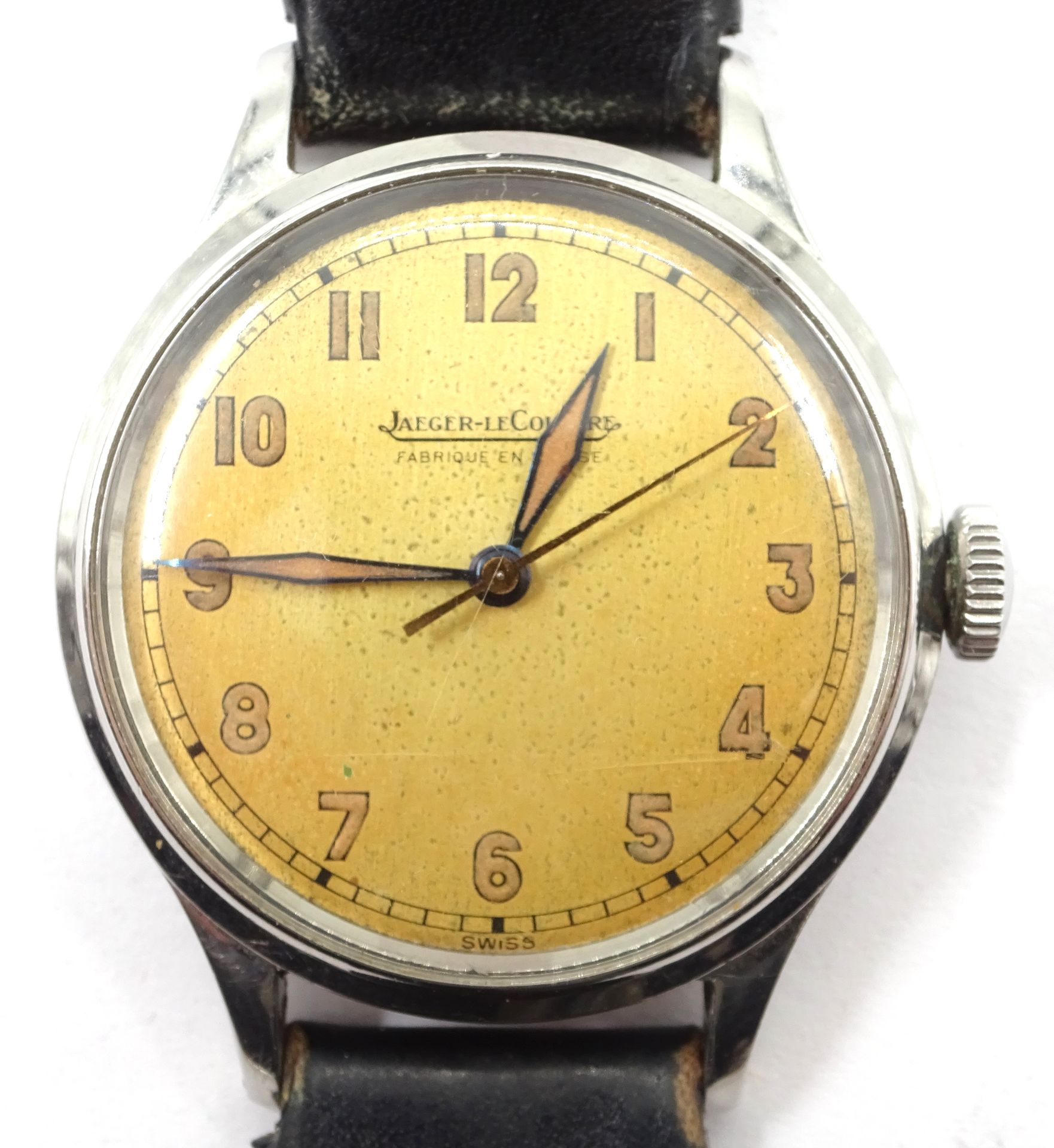 Null JAEGER LECOULTRE. Military watch with steel case numbered 23566, signed cir&hellip;
