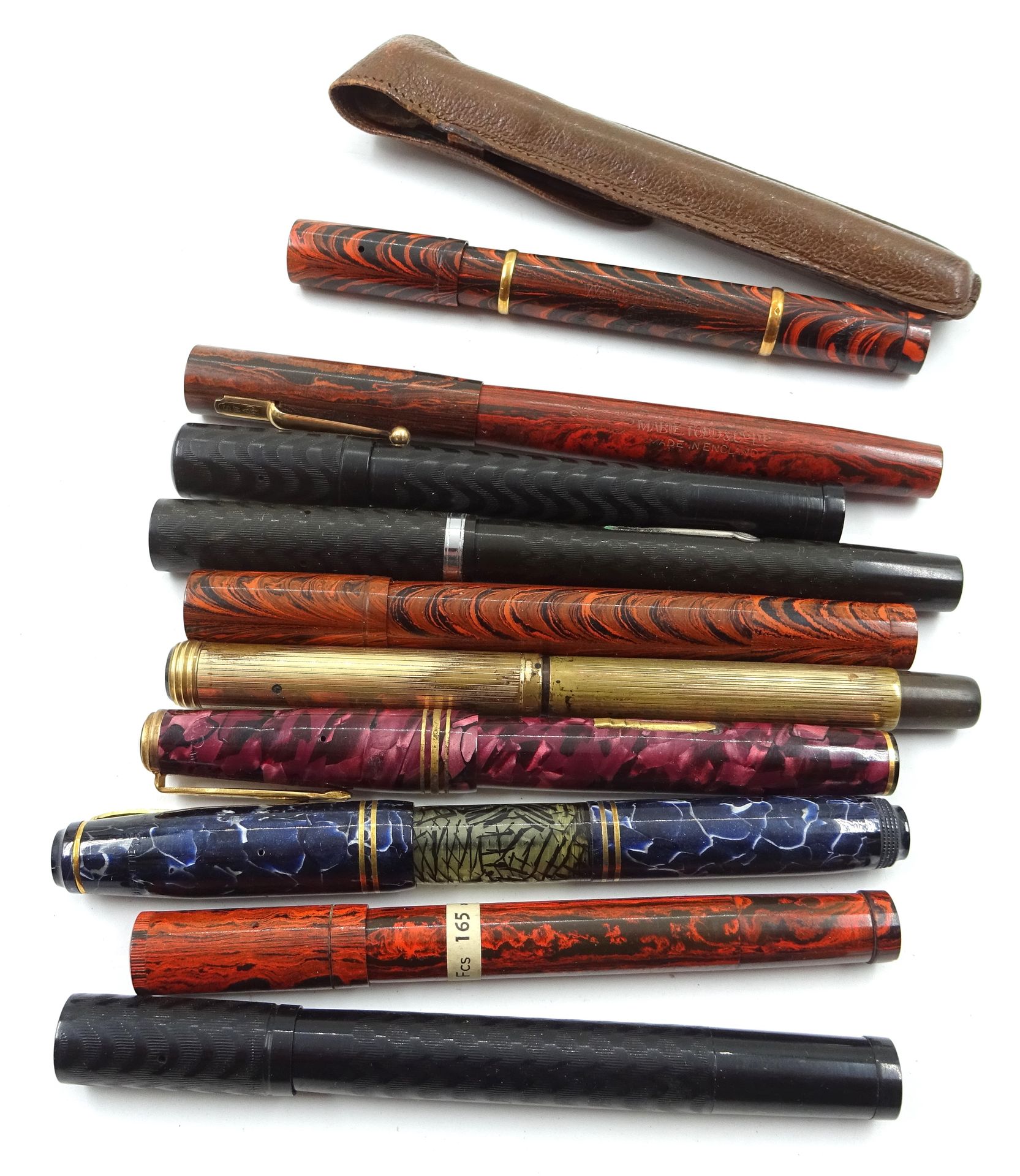 Null Set di dieci penne stilografiche, metà del XX secolo.