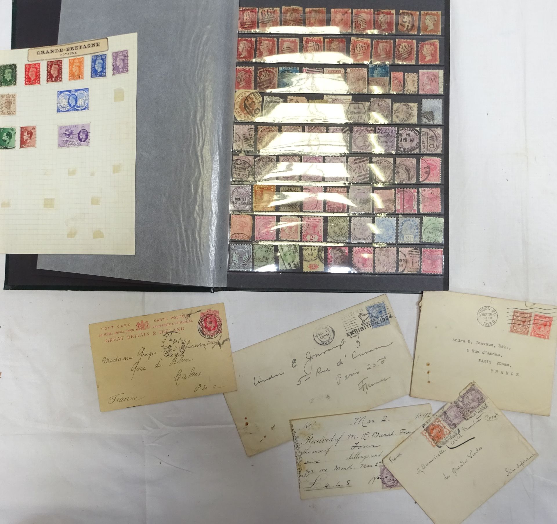 Null [Royaume Uni]. Album de timbres du Royaume Uni, Commonwealth et colonies br&hellip;