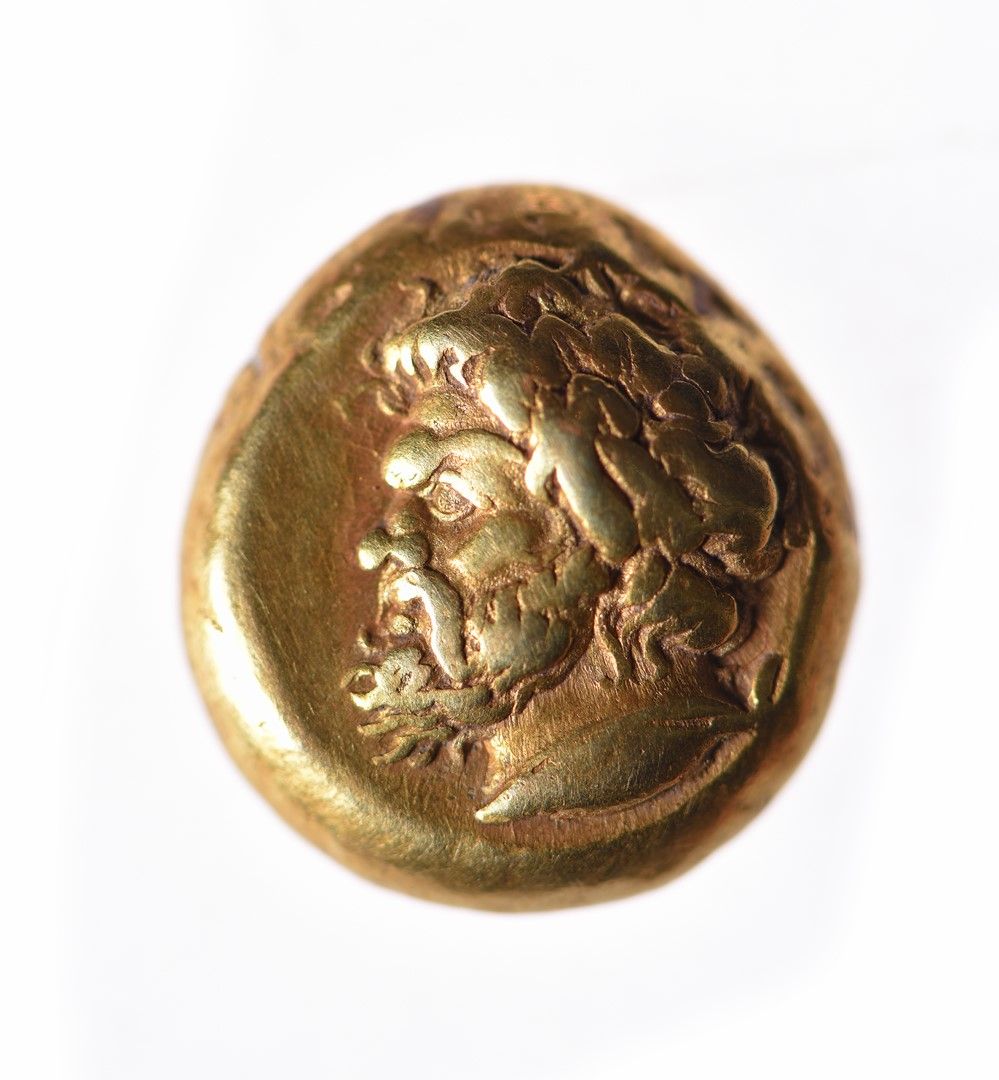 Null MYZIA: Cyzique Statere of electrum (450-350 B.C.). 16,02 g. Head of Silenus&hellip;