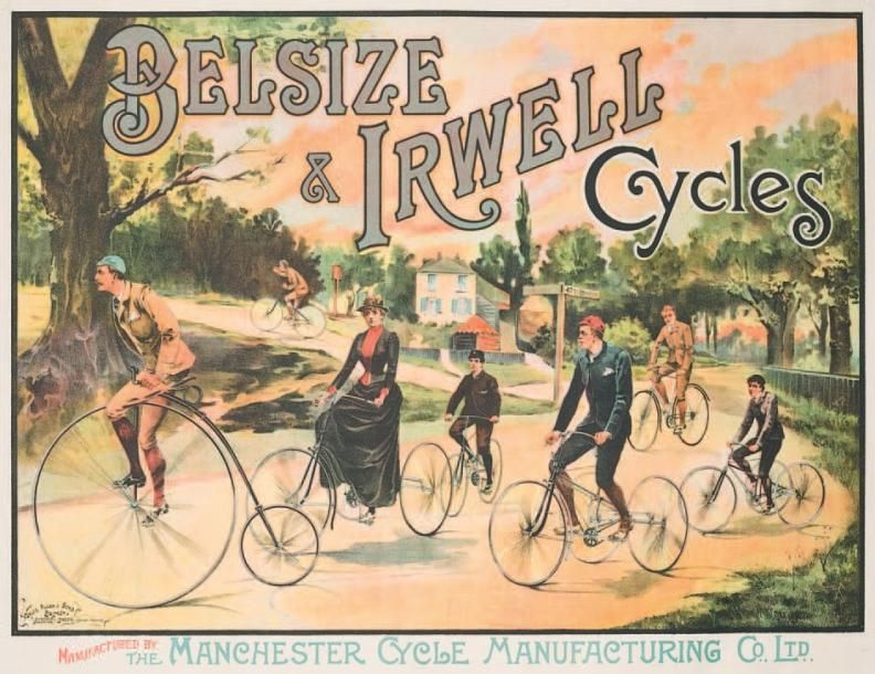 Anonyme BELSIZE & IRWELL CYCLES "THE MANCHESTER CYCLE MANUFACTURING C°". Vers 18&hellip;