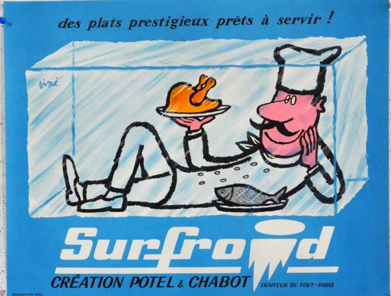 SINÉ “SURFROID". POTEL & CHABOT,"traiteur du tout Paris". 
Imprimerie Bedos & Ci&hellip;