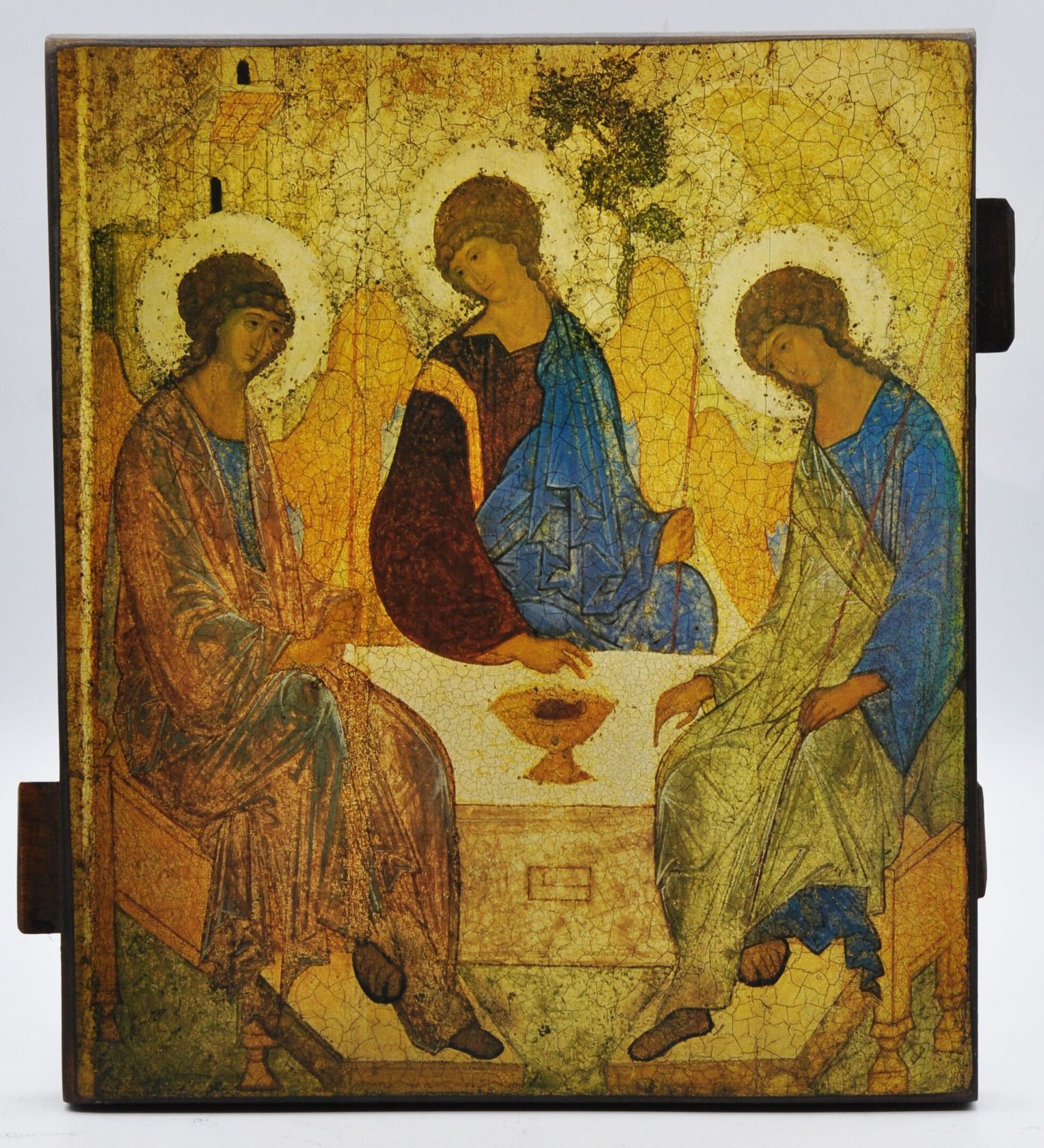 Null 20世纪的俄罗斯学派

神圣的三位一体

面板上的彩色石版画

33 x 29 cm



2021年12月17日（星期五）在巴黎第十五届会议上，只有&hellip;