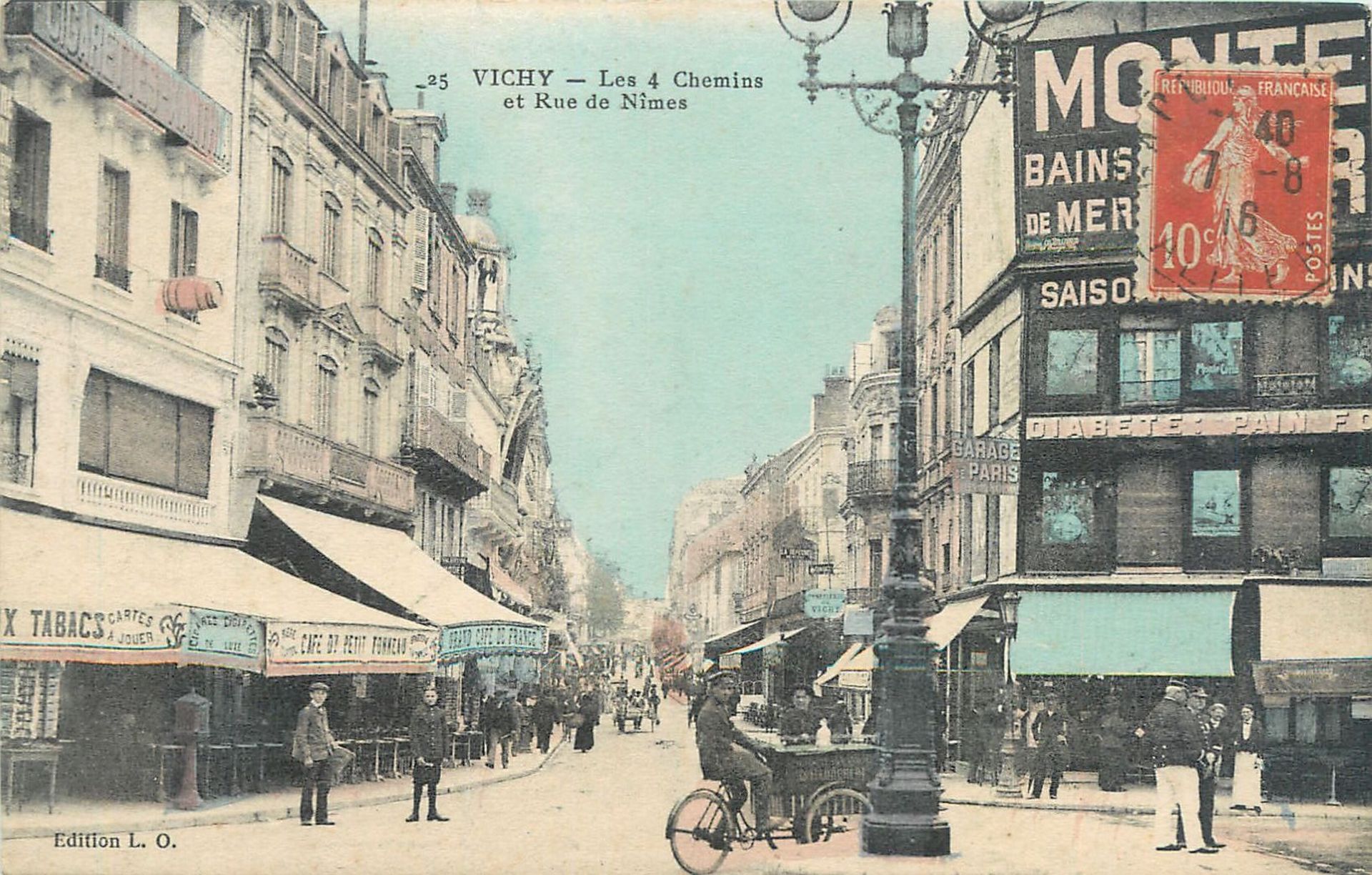 Null 133 CARTES POSTALES ALLIER : La Ville de Vichy. Dont" Les 4 Chemins et Rue &hellip;