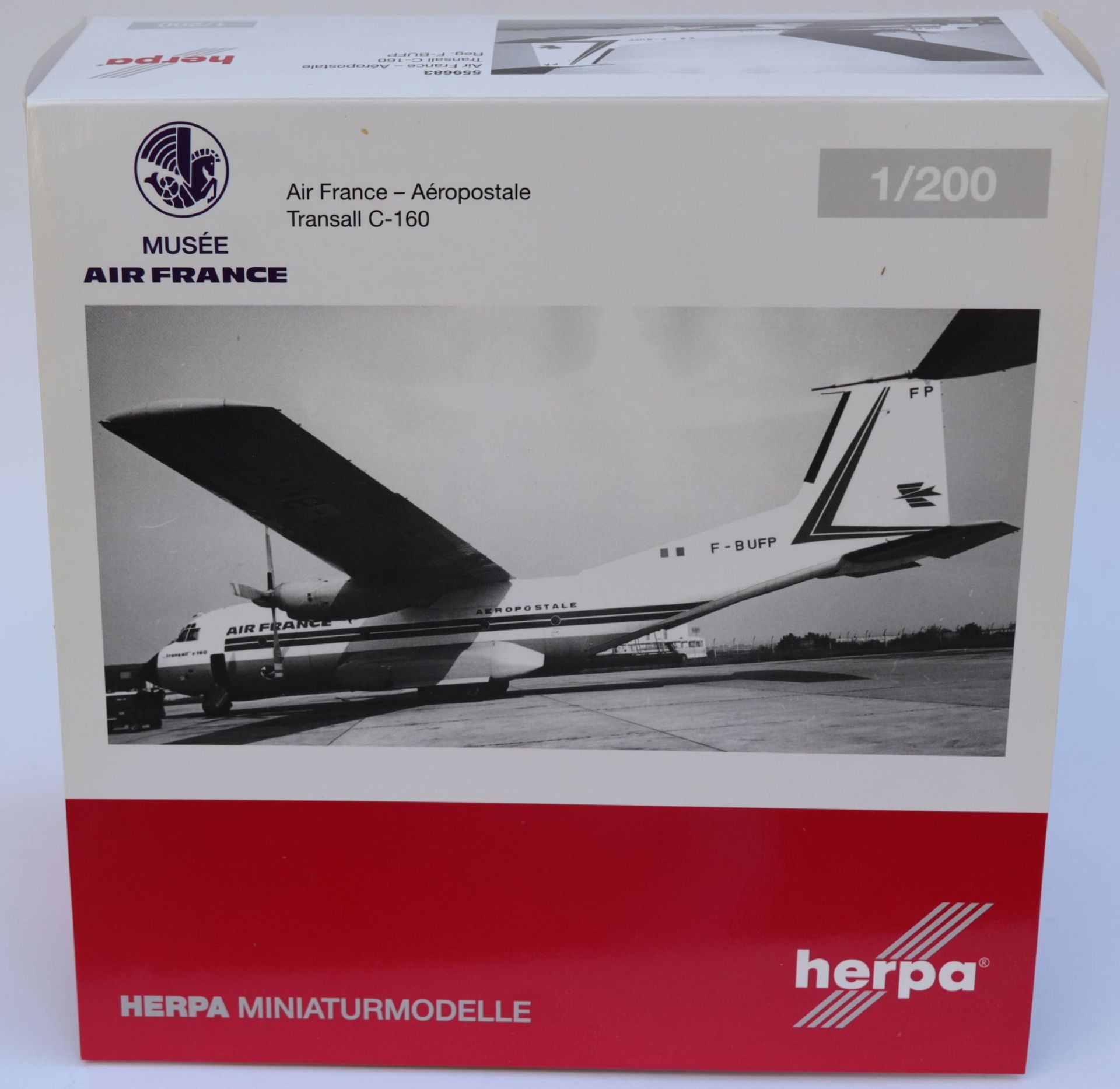 Null TRANSALL C-160 Aéropostale AIR FRANCE.

Druckgussmodell von HERPA in 1/200.&hellip;