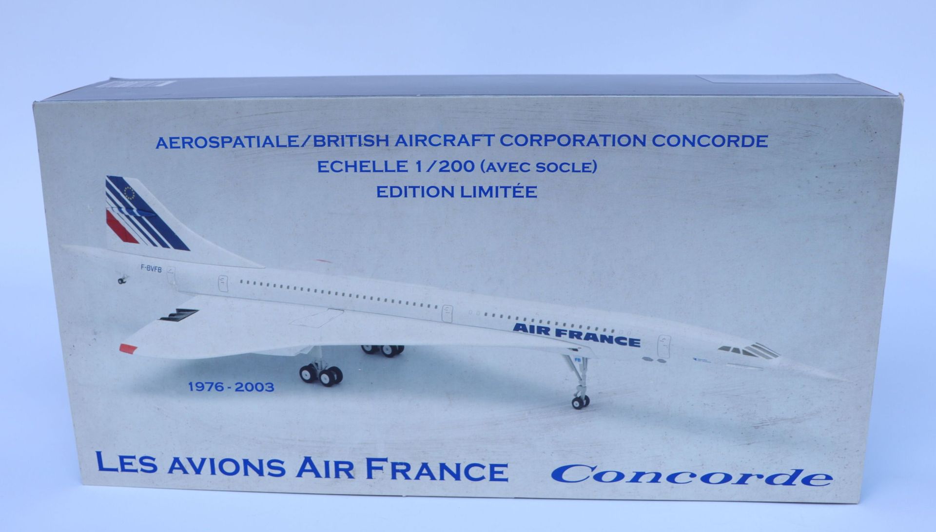 Null 法国康科德航空公司。

大型压铸Socatec协和飞机模型，注册号为F-BVFB。

比例为1/200。法航博物馆限量版。

全新的原包装盒。



&hellip;