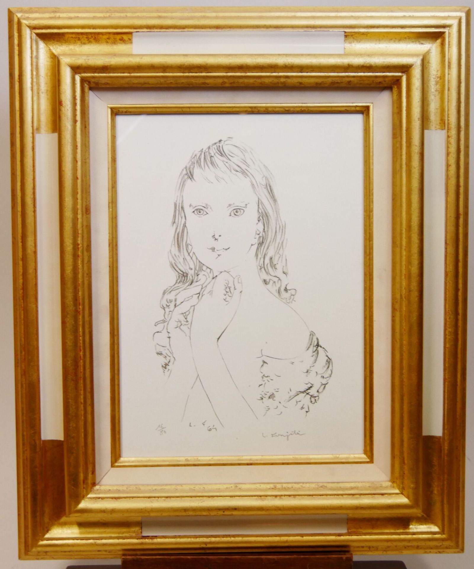 Null 藤田嗣治 (1886-1968)

年轻女孩

在64个模型之后，有签名和编号的石版画16/80。

31 x 23 cm



领取拍品的时间为20&hellip;