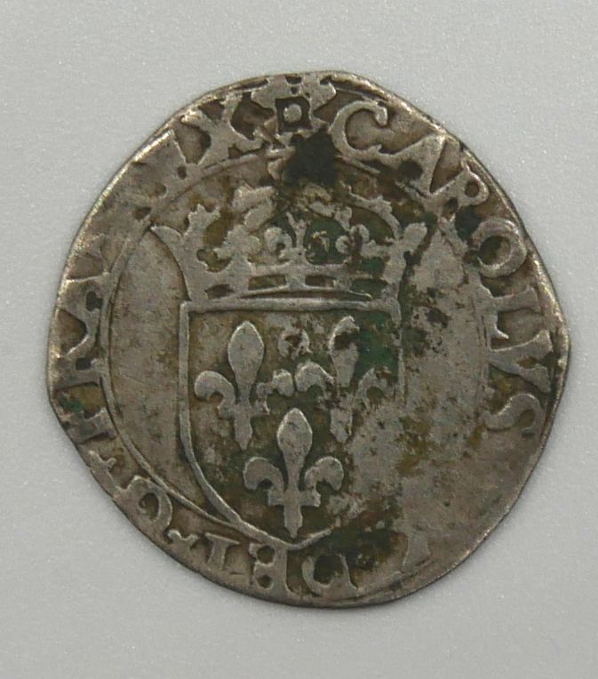 Null 1 Monnaie Royale France.

Charles IX.

Sol Parisis, 1570.

Légende partiell&hellip;