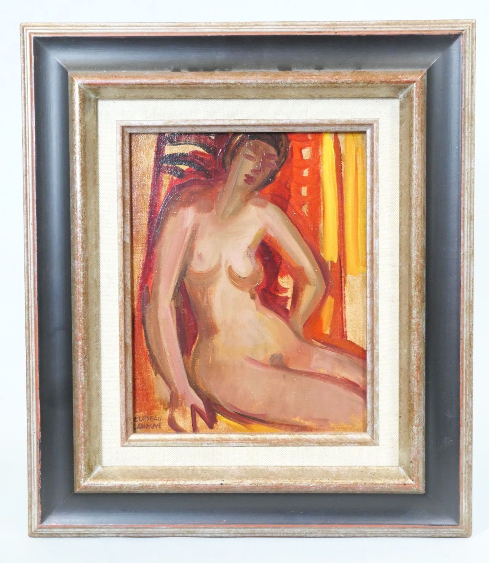 Null Jean CLUSEAU-LANAUVE (1914-1997)
"petit nu assis"
Huile sur toile signée en&hellip;