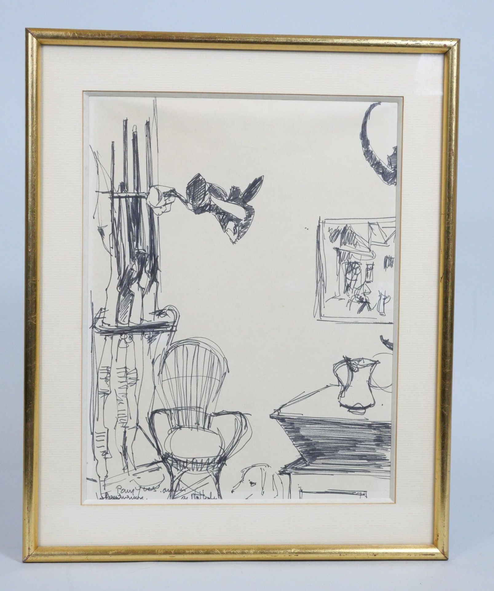 Null 娜塔莉-夏布里埃 (1932)
有架子的室内（La Pardiguière）。
左下角签名的毛笔画 
尺寸：26 x 20 (见图)
带框架的尺寸：3&hellip;
