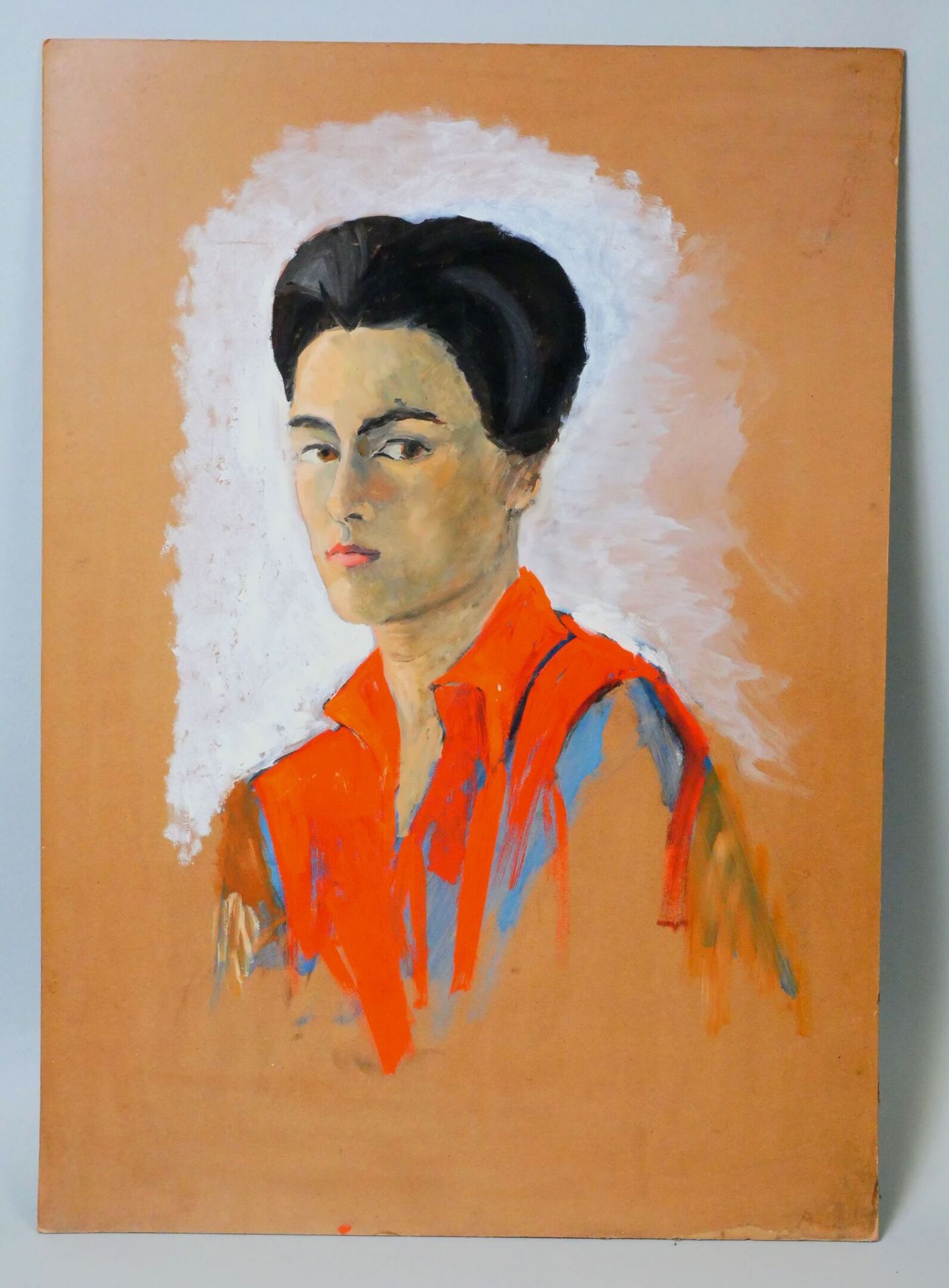 Null Nicole MARETTE (1931-2021)
Self-portrait with a red shirt
Oil on cardboard,&hellip;