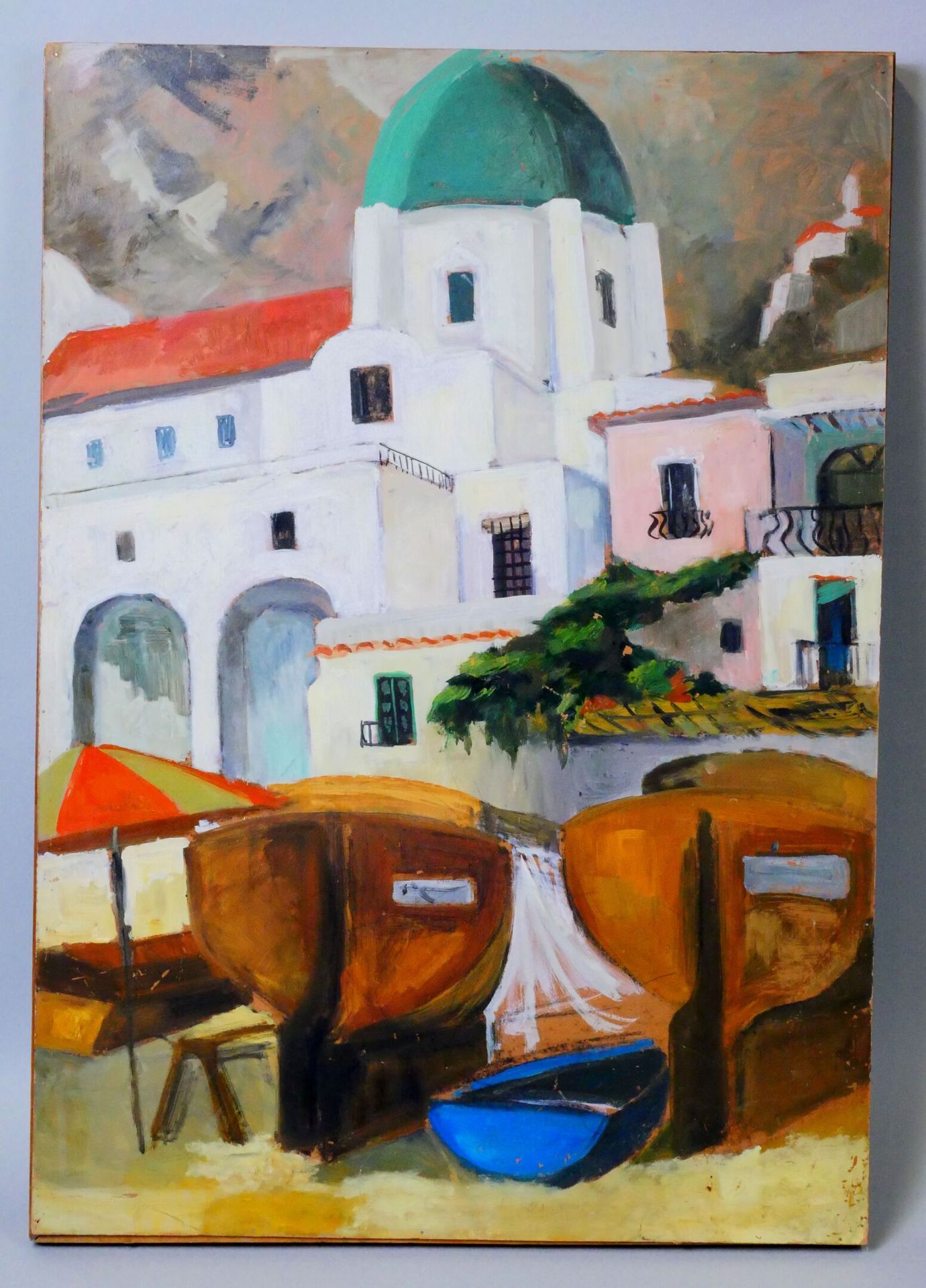 Null 妮可-马利特(1931-2021)
波西塔诺 
装在框架上的纸板上的油画，日期为1960年8月，无签名
尺寸：72 x 51 厘米

拍卖会将于202&hellip;