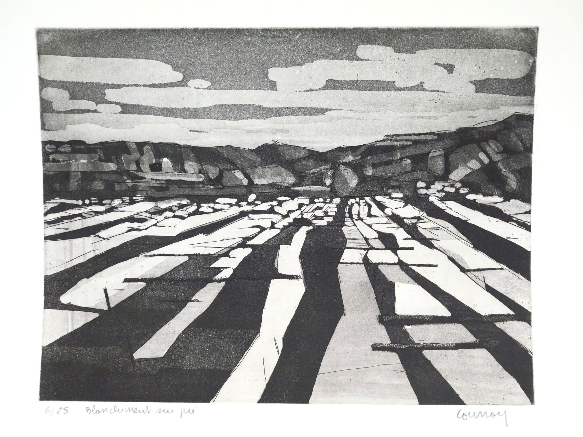 Null Jean-Pierre COURROY (Né en 1938)
« Blanchiment sur pré »
Gravure en noir et&hellip;