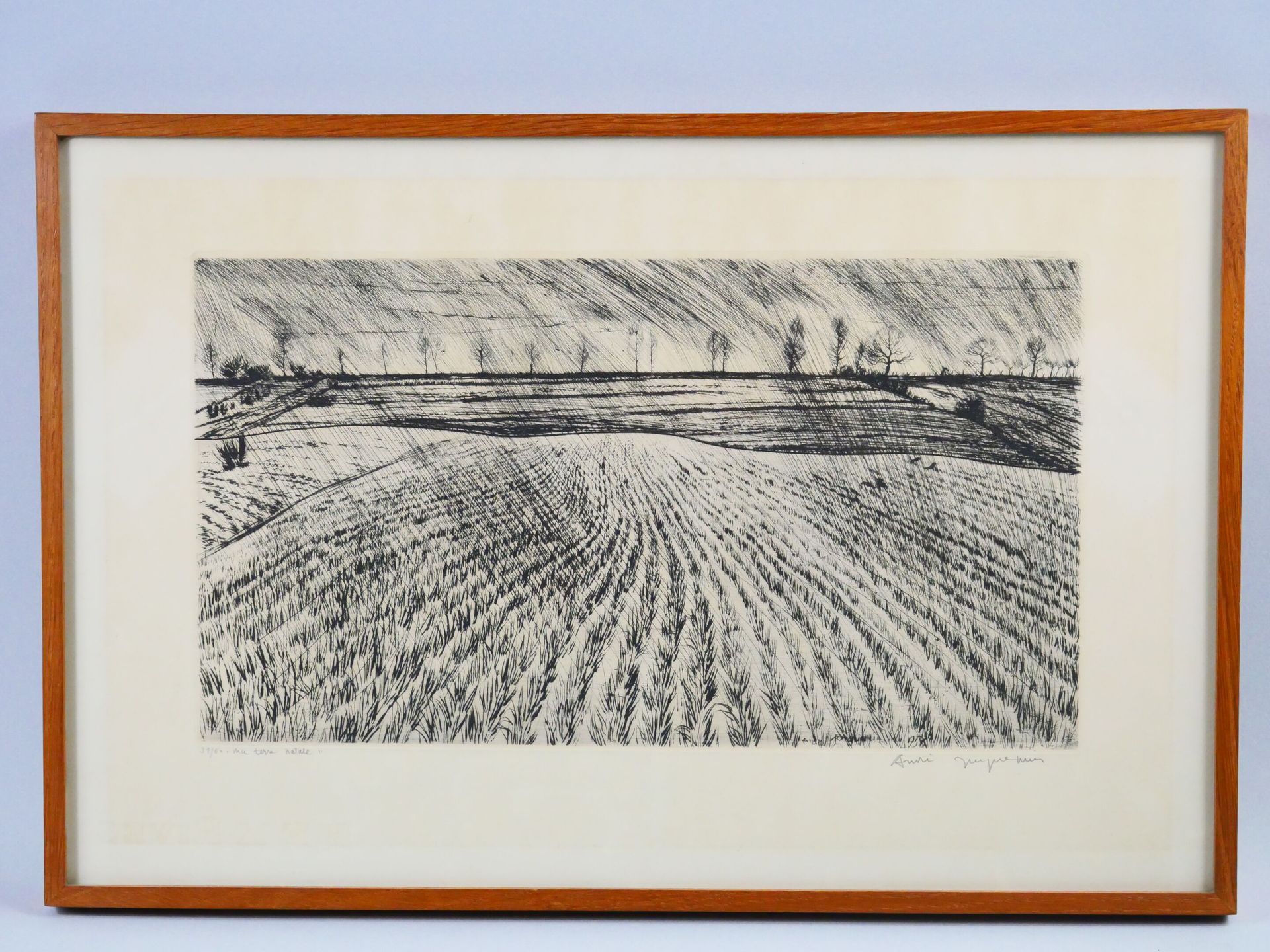 Null André JACQUEMIN (1904-1992)
"My native land".
Engraving in black signed in &hellip;