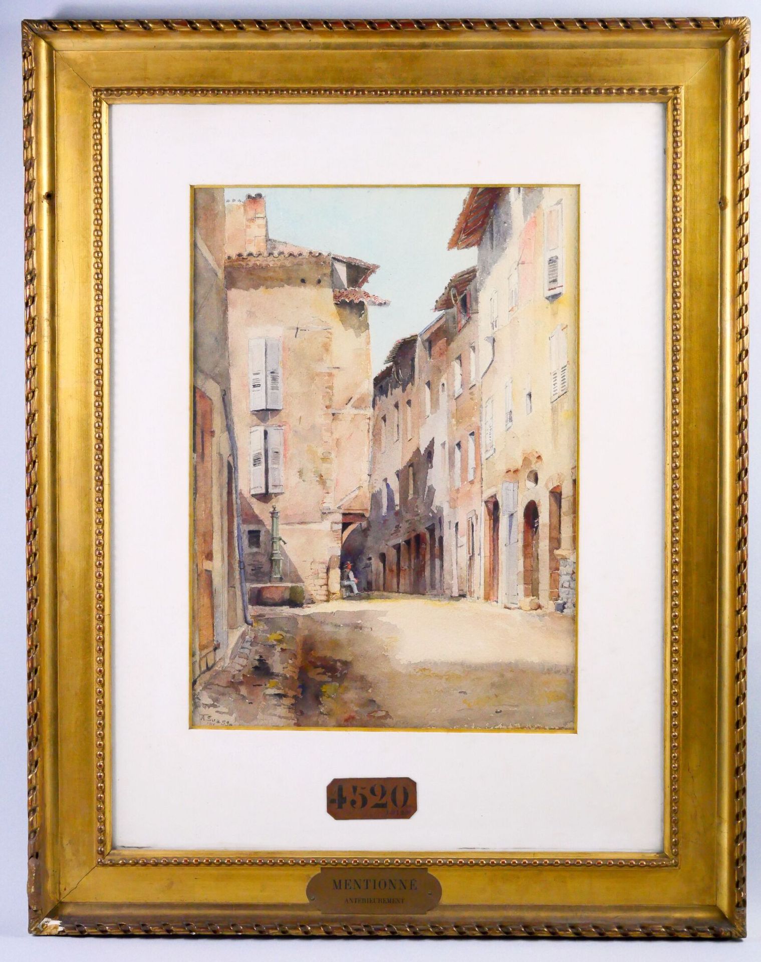 Null School of the XXth century 
Lanes of Provence 
Watercolor on paper. Bears a&hellip;