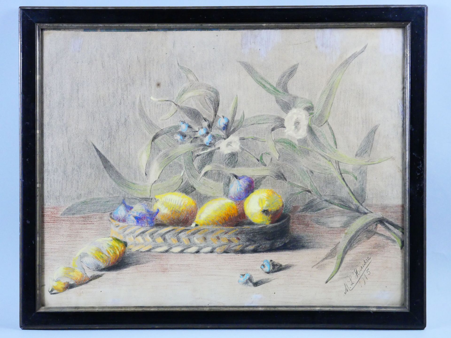 Null School of the beginning of the XXth century 
Still life with lemons and fig&hellip;