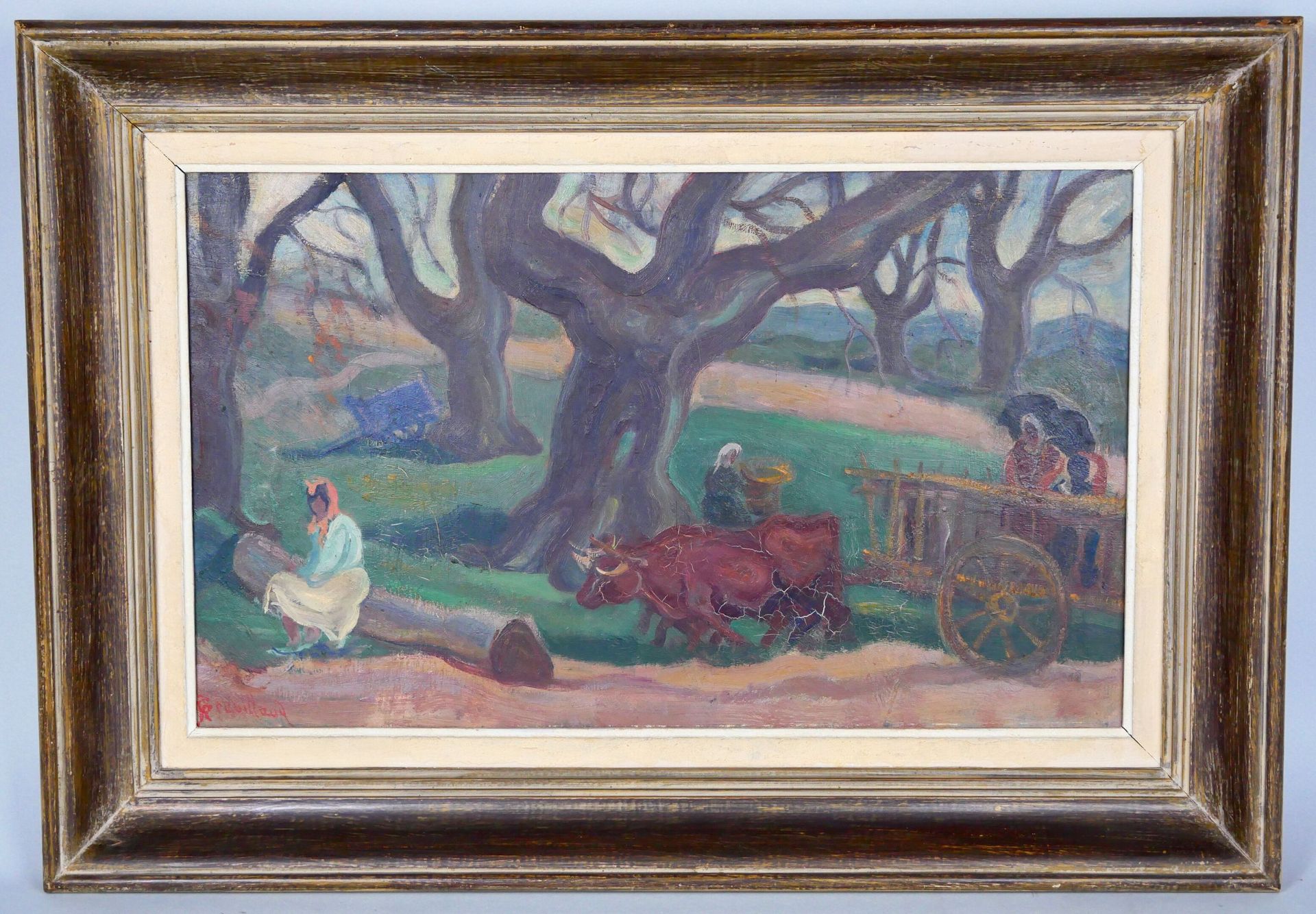 Null 安德烈-弗朗索瓦-布留德 (1898-1994)
秋景
布面油画，左下方有签名。背面有标题。 
尺寸：38 x 59 cm 
带画框尺寸：48 x 6&hellip;