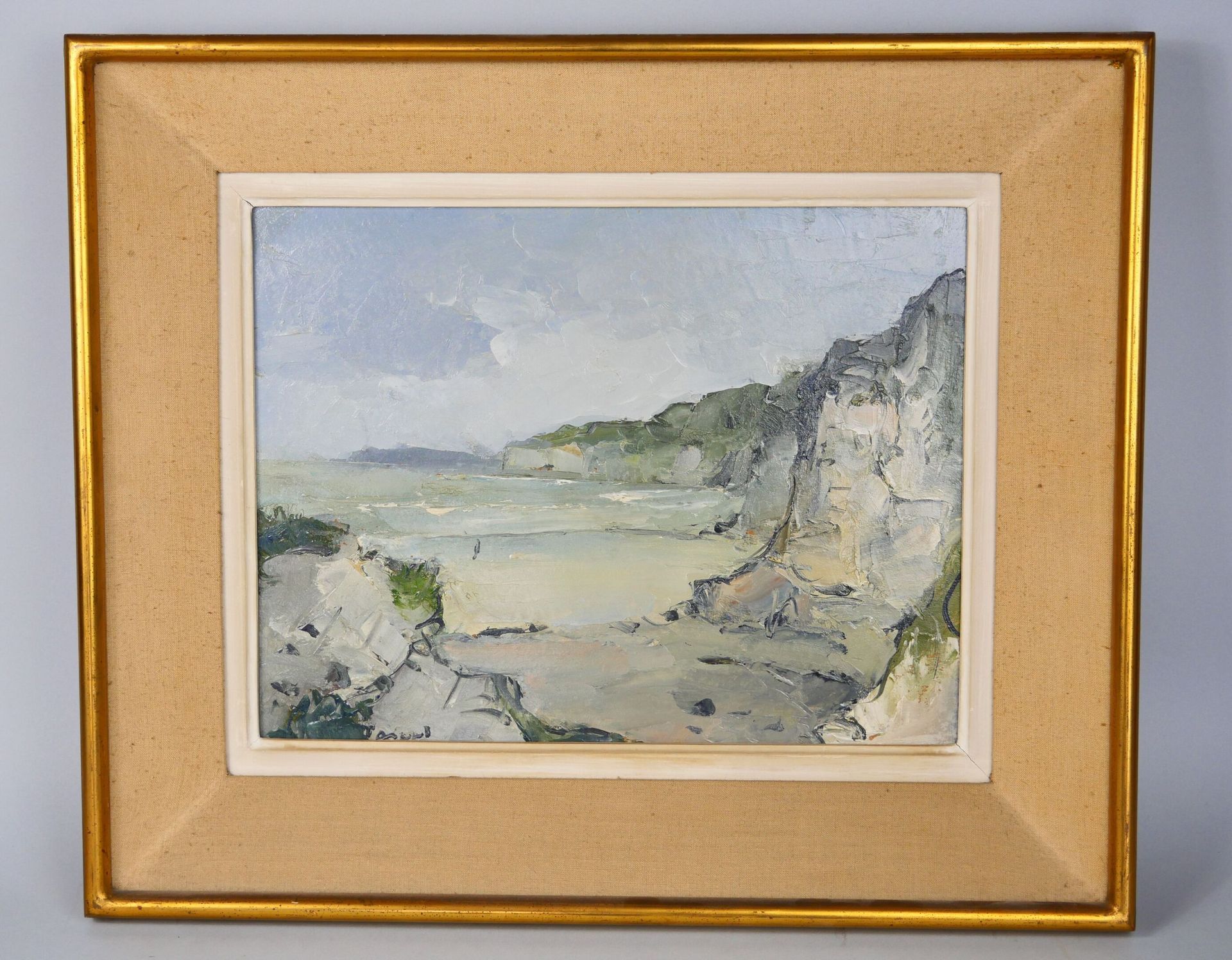 Null Léopold PASCAL (1900-1958)
The cliffs 
Oil on panel signed lower left
Dimen&hellip;