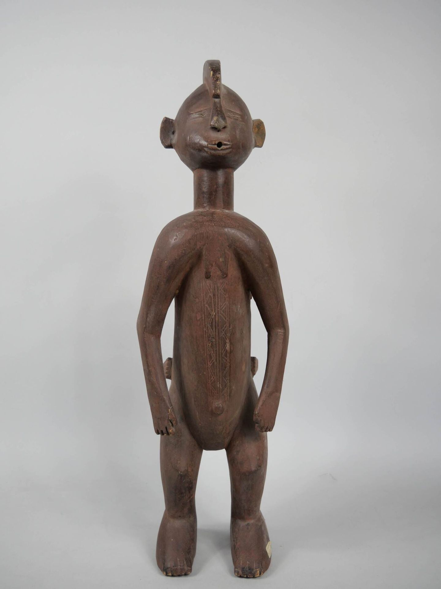 Null NIGERIA - Chamba people 
Maternity in carved wood.
Circa 1950. 
Dimensions &hellip;