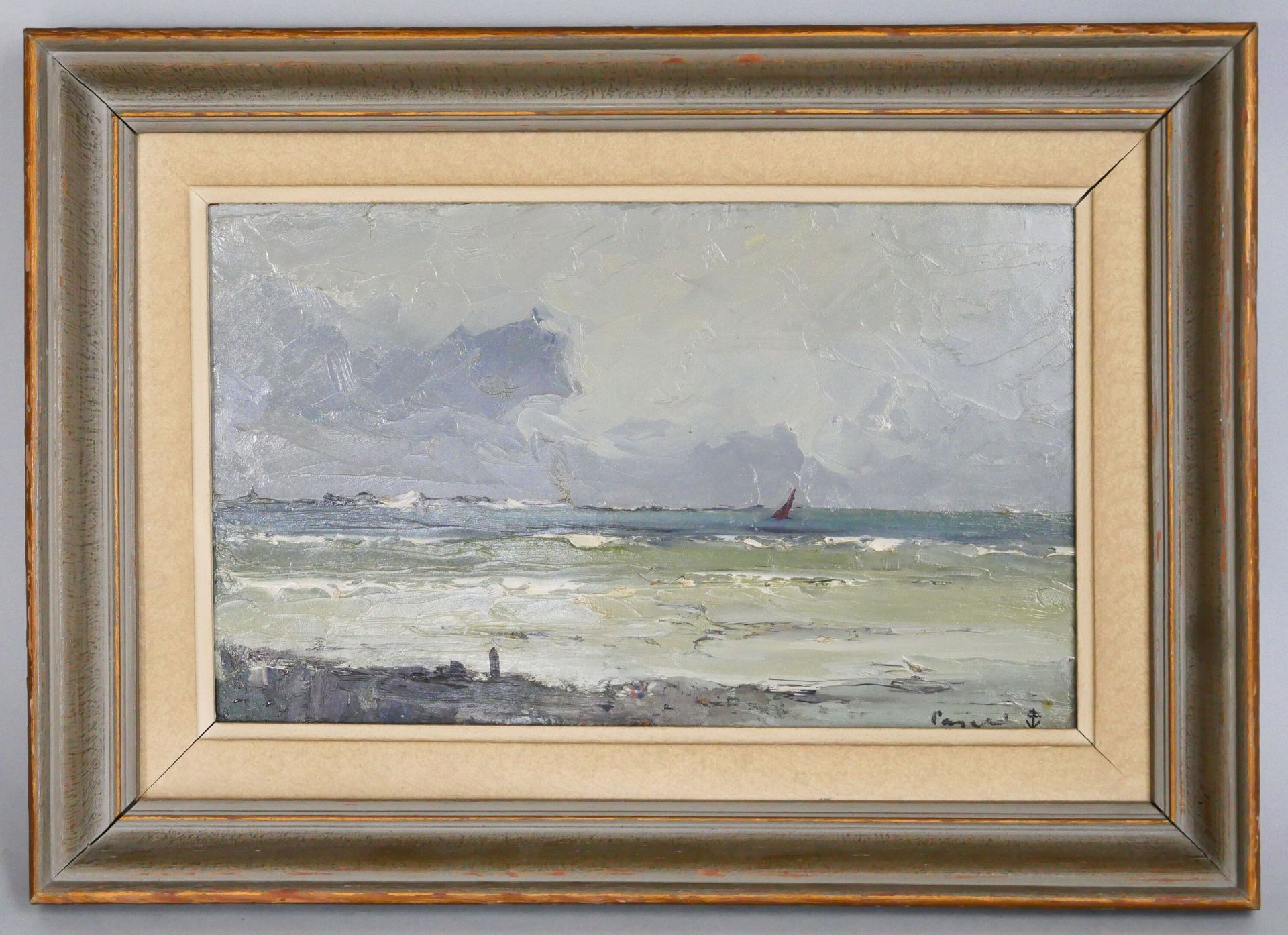 Null 莱奥波德-帕斯卡尔 (1900-1958)
海洋
右下角有签名的板面油画
画板尺寸：26 x 38 cm 
带框尺寸：32 x 44,5 cm

拍卖&hellip;