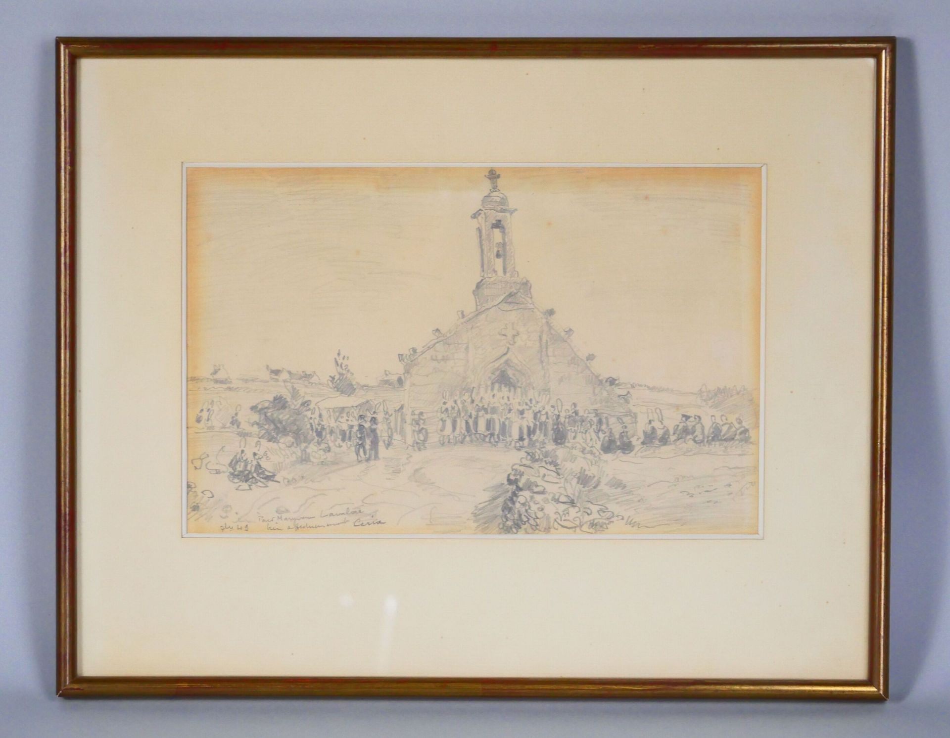 Null 埃德蒙-克雷亚 (1884-1955)
游行 
纸上石墨，日期为49，左下角有签名。 
尺寸：17 x 25,5 cm 
带画框尺寸：29 x 37 &hellip;