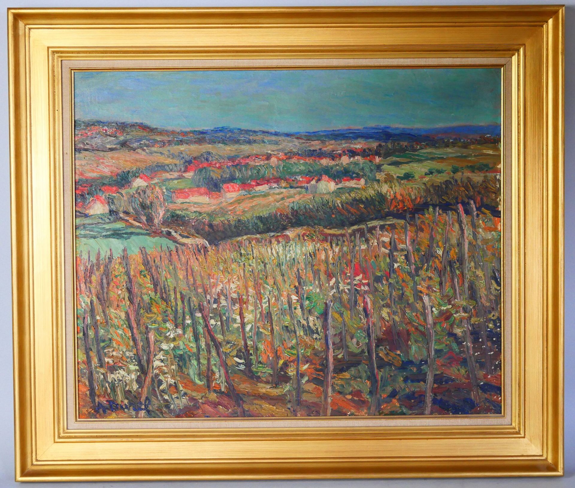 Null Auguste DUREL (1904-1993)
Les vignes 
Huile sur toile signée en bas à gauch&hellip;