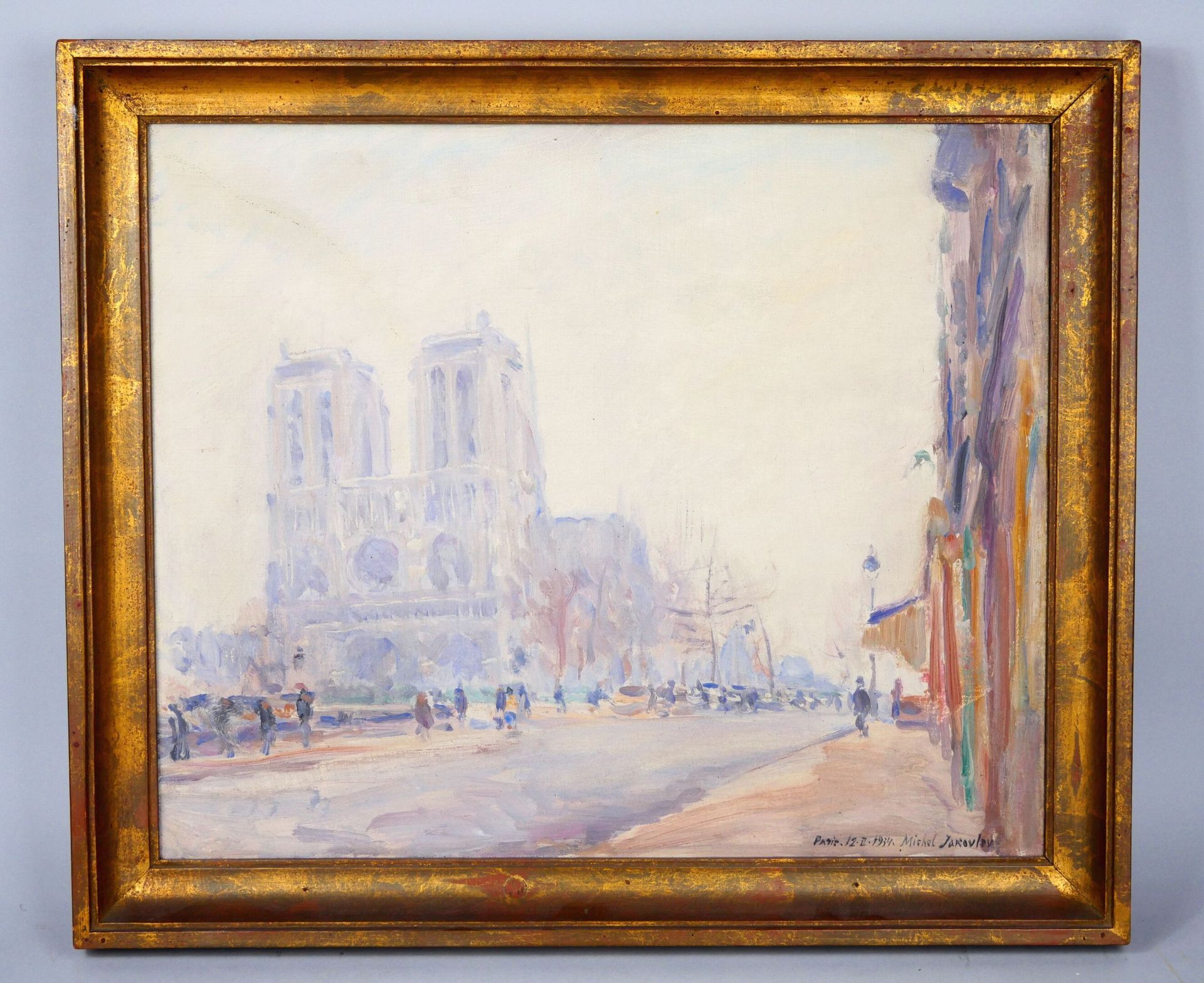Null Mikhail Nikolaevich YAKOVLEV (1880-1942)
Notre Dame de Paris 
Öl auf Leinwa&hellip;