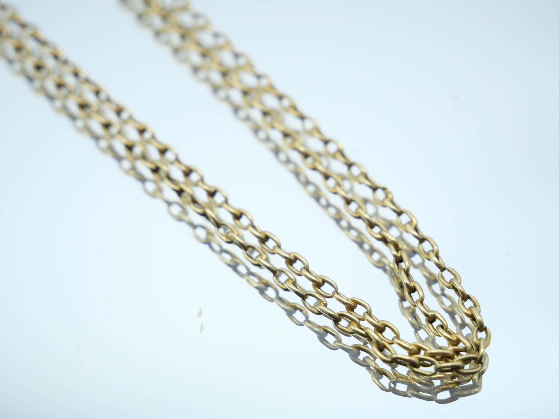 Null Long chain in gold 750 thousandths to mesh forçat. 
Weight : 17,18 gr - Len&hellip;