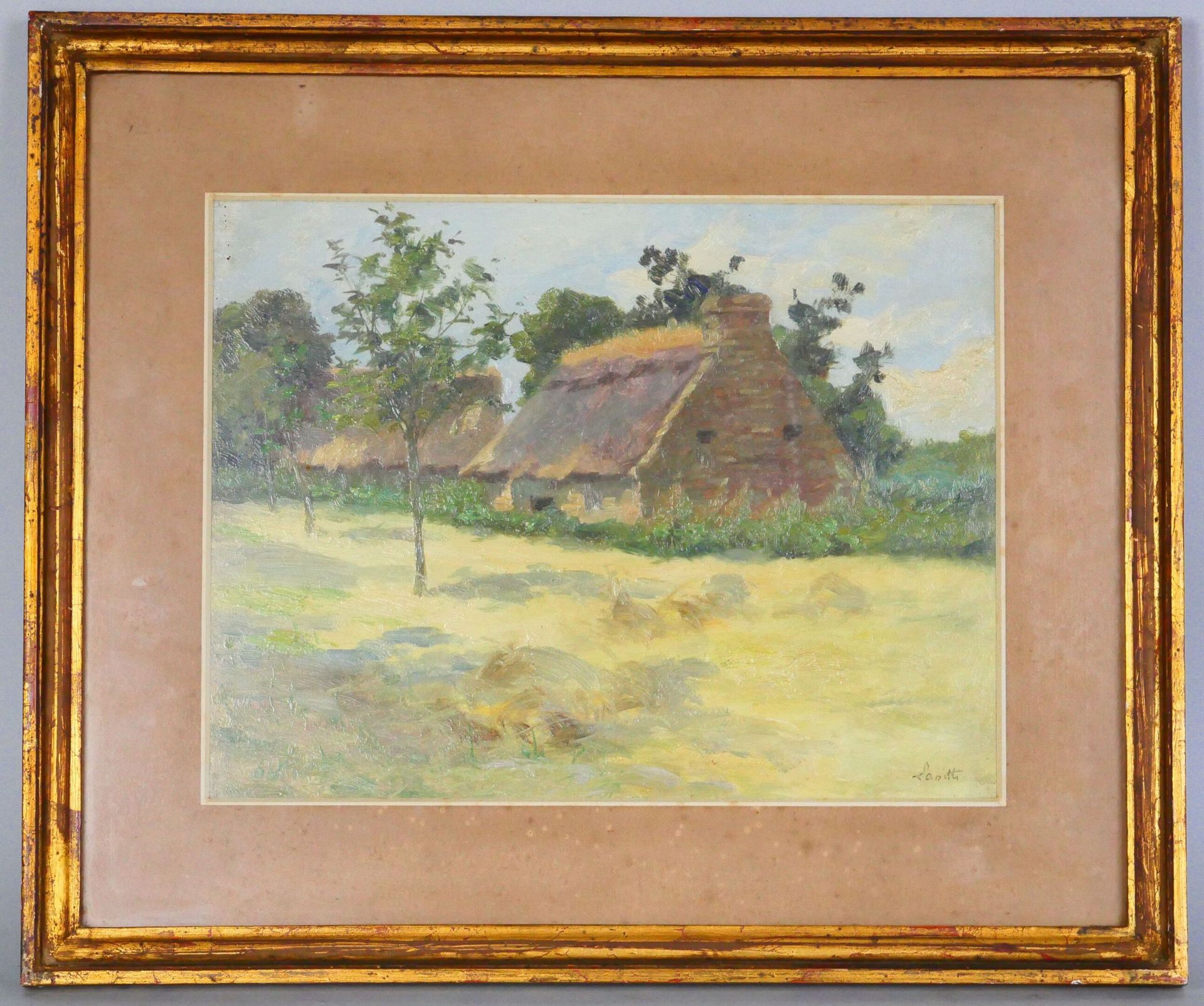 Null Eugene Léon LABITTE (1858-1937)
Thatched cottages
Oil on panel signed lower&hellip;