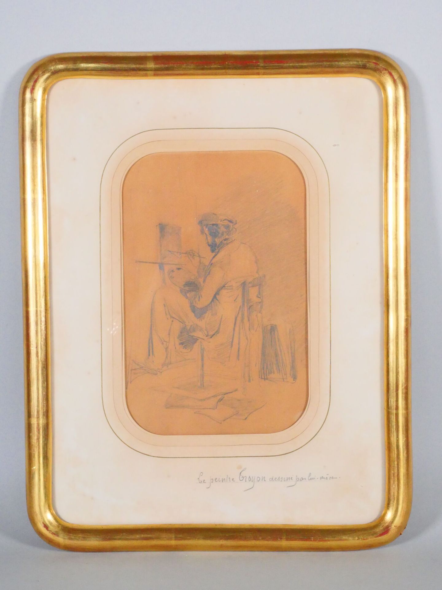 Null Attribué à Constant TROYON (1810-1865)
Autoportrait 
Mine de plomb sur papi&hellip;