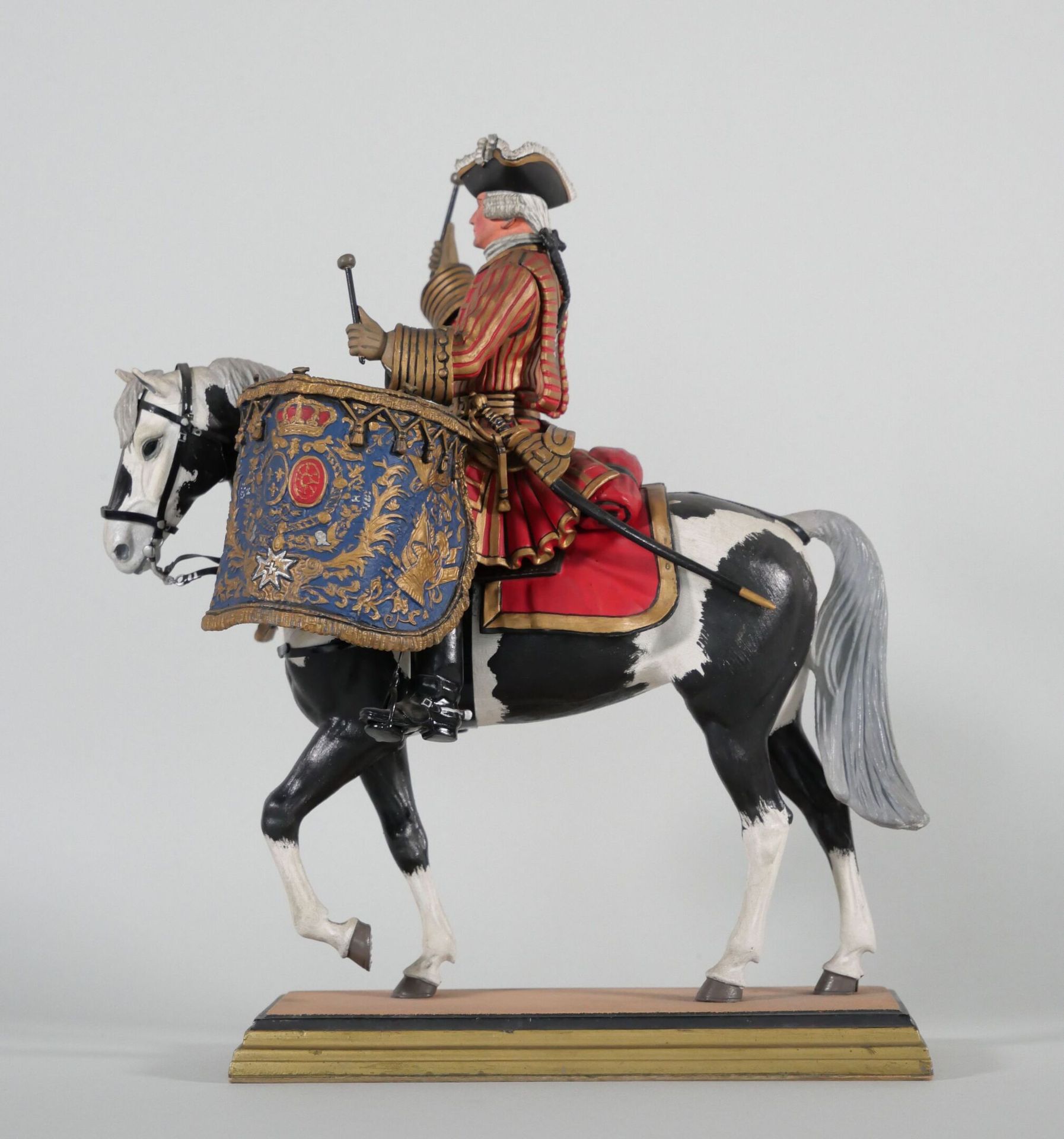 Null Fouillé G « Maison du Roi, Timbalier de Gendarmerie 1740 » Figurine en plom&hellip;
