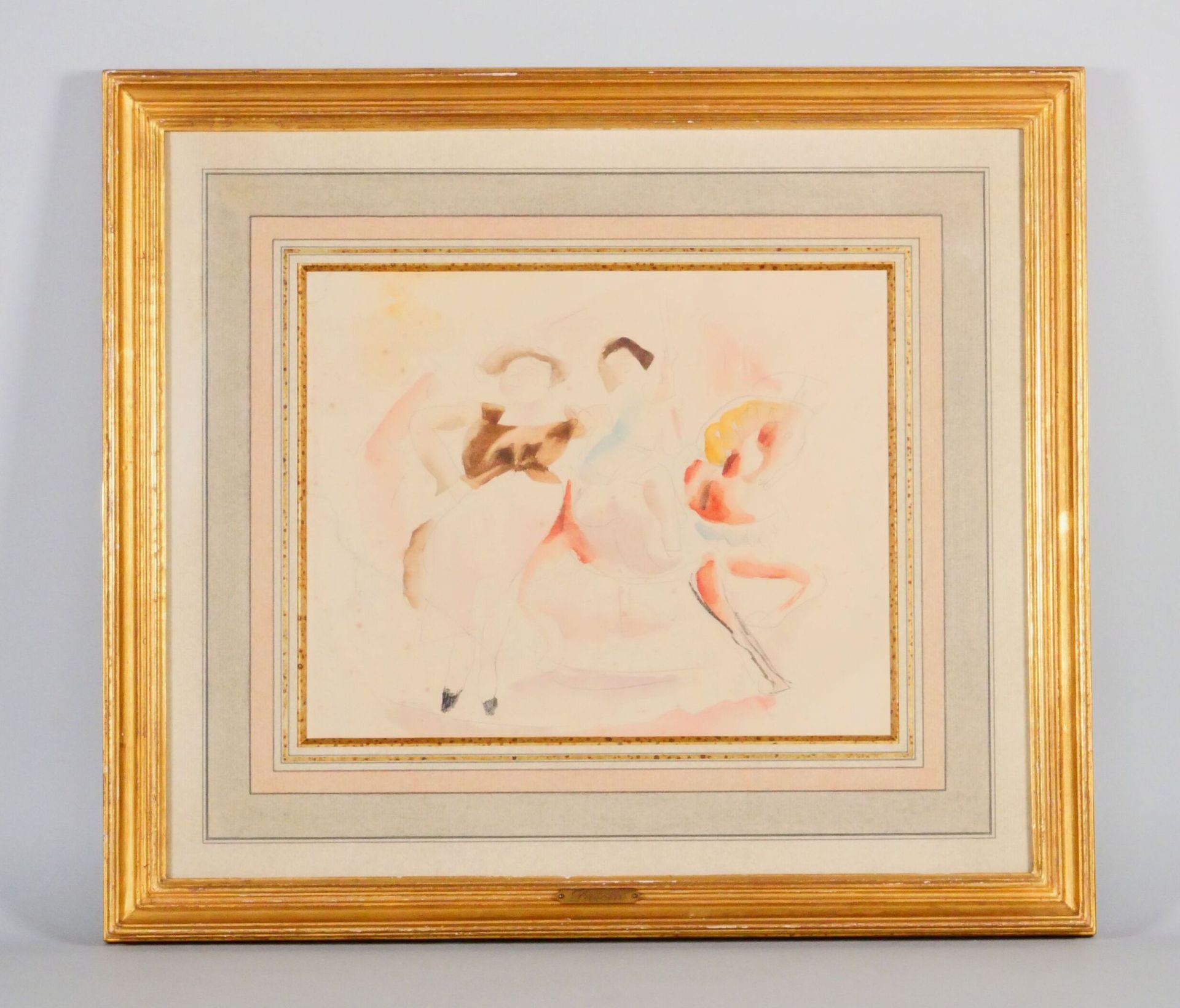 Null Jules PASCIN (1885-1930) 
Bambina e madre su una giostra 
Disegno ad acquer&hellip;