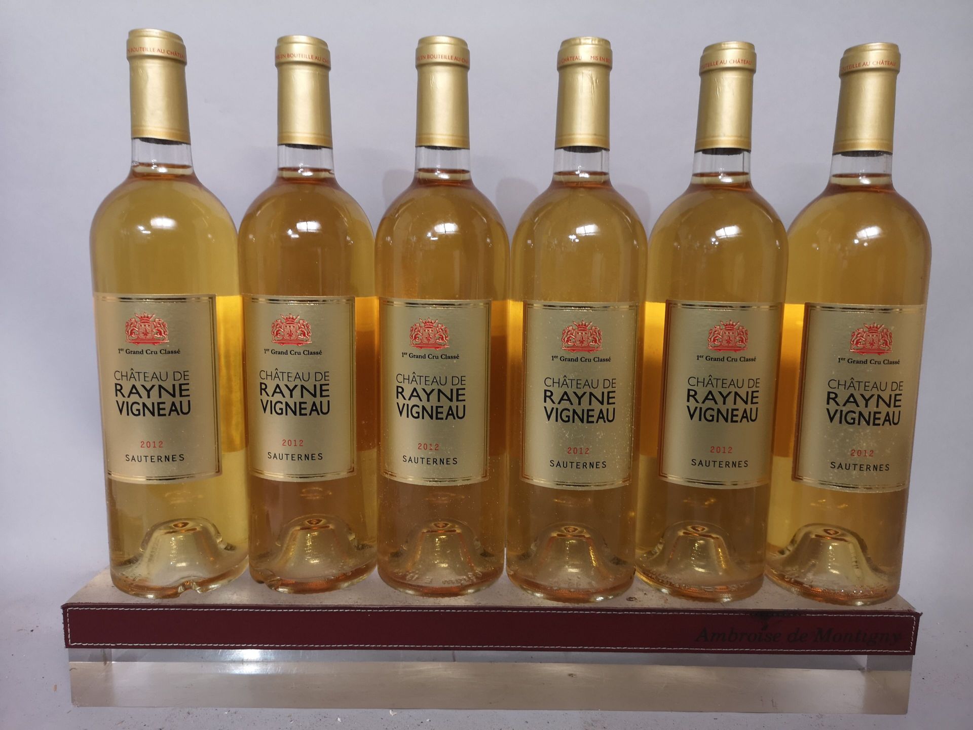Null 6 bouteilles Château RAYNE VIGNEAU - 1er Cc Sauternes 2012