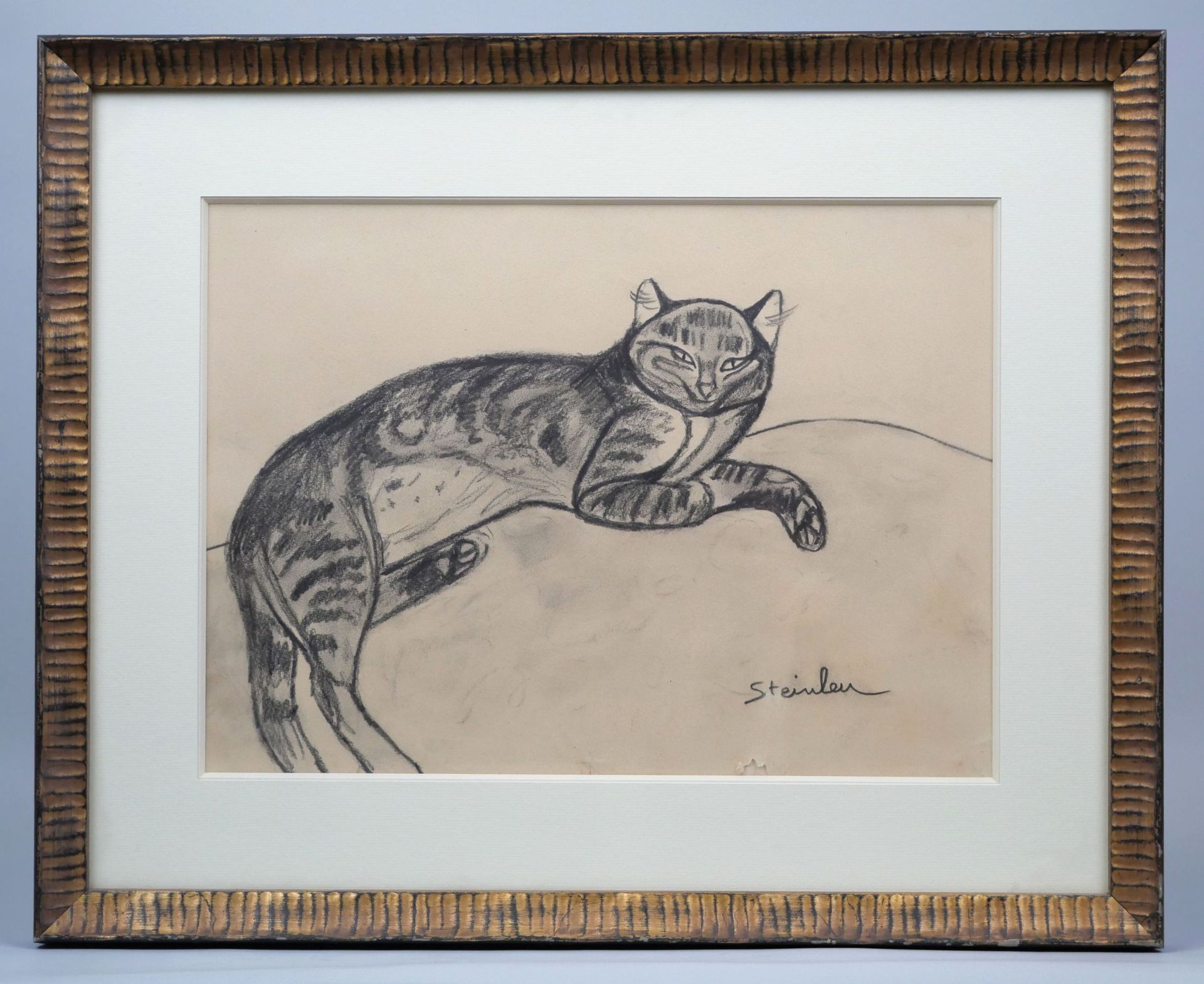 Null Théophile Alexandre STEINLEN (1859-1923)
Le chat
Fusain sur papier signé en&hellip;
