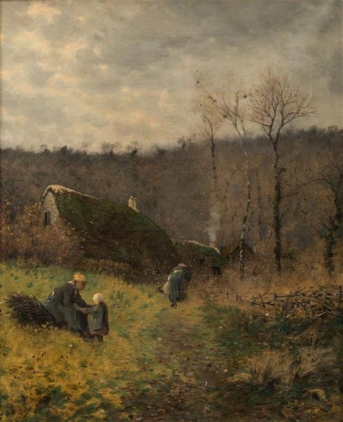 Null JAPY Louis aimé (1840-1916), Attribué à
Paysannes dans les champs
Huile sur&hellip;