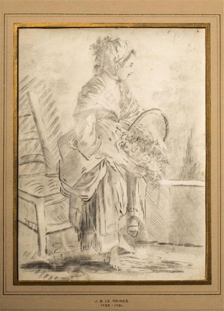 Null LE PRINCE Jean-Baptiste (1733-1781), attribué à
La jeune fille au panier
Pi&hellip;