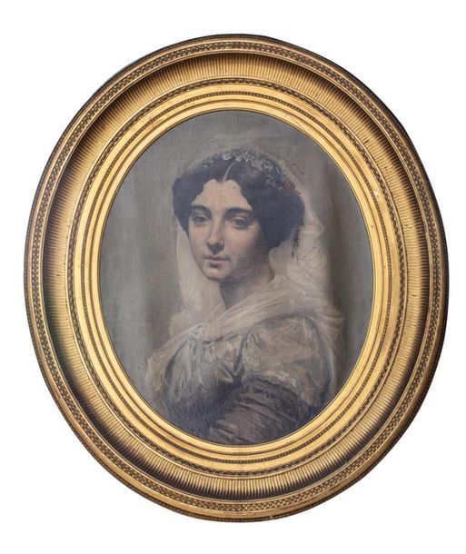 Null Ecole Française du XIXe siècle
Portrait d'élégante à la couronne de fleurs
&hellip;