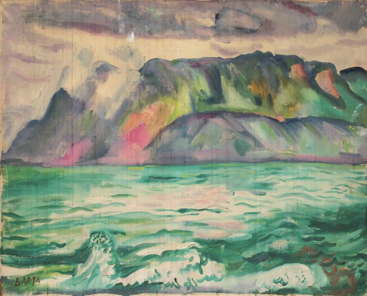 Null Laszlo BARTA (1902 - 1961)
Paysage maritime
Huile sur toile, signée en bas &hellip;