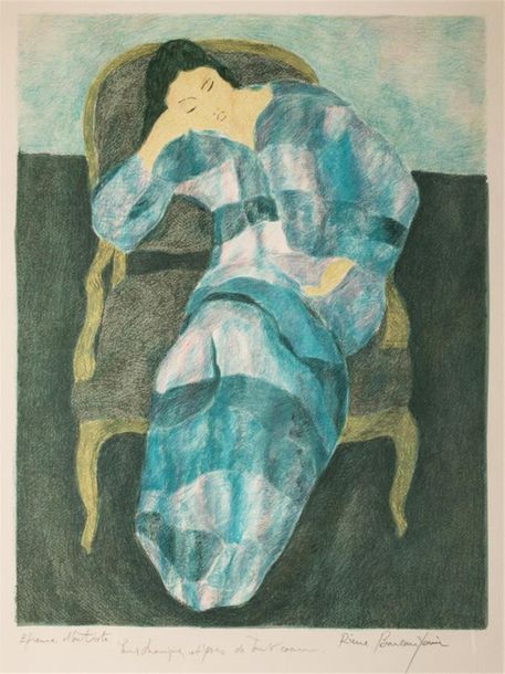 Null BONCOMPAIN Pierre (né en 1938)
Femme endormie au fauteuil
Epreuve d'artiste&hellip;