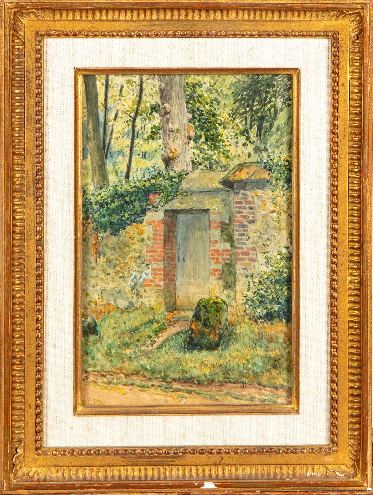 Louis VALLET 路易斯-瓦莱特

花园的门

纸上油彩

左下方有签名

23 x 14,5 cm