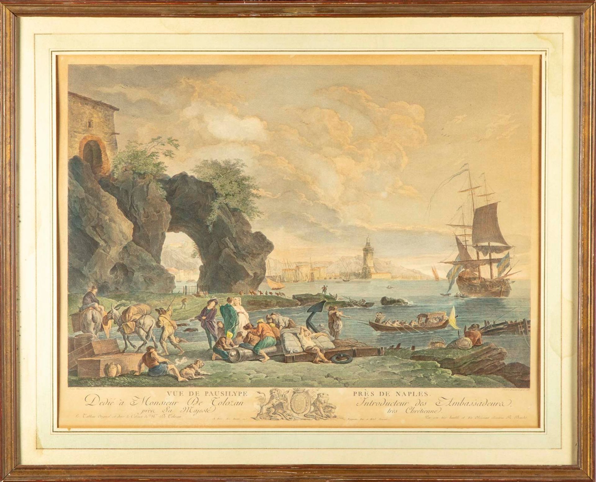 Null Gravure en couleurs 

Vue de Pansylphe pris de Naples

Epoque XIXe

49 x 64&hellip;