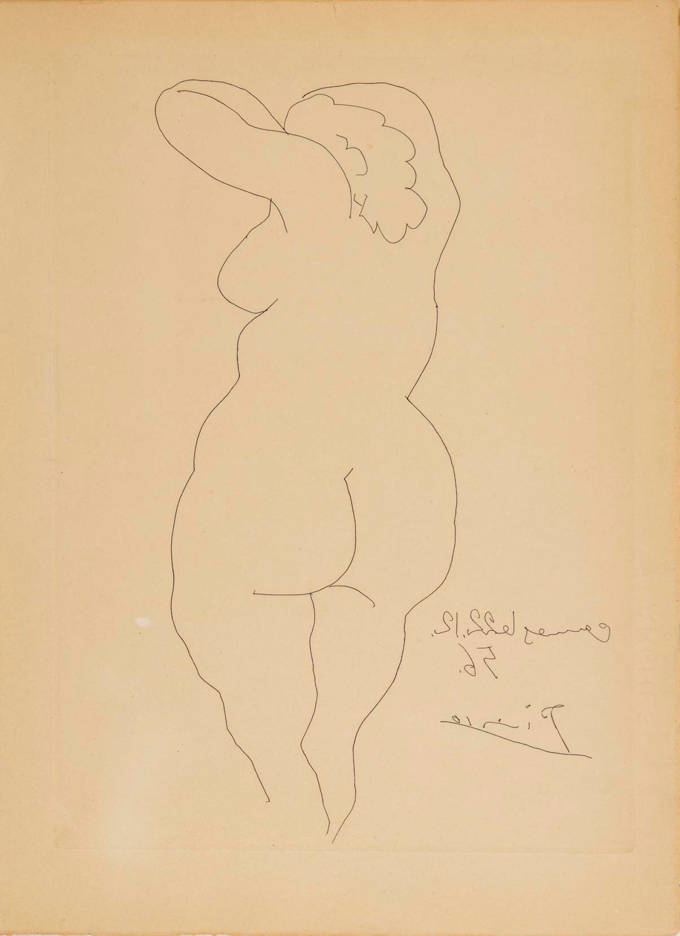 Pablo PICASSO Pablo PICASSO (1881 - 1973) 

Woman seen from behind 1956

Print (&hellip;
