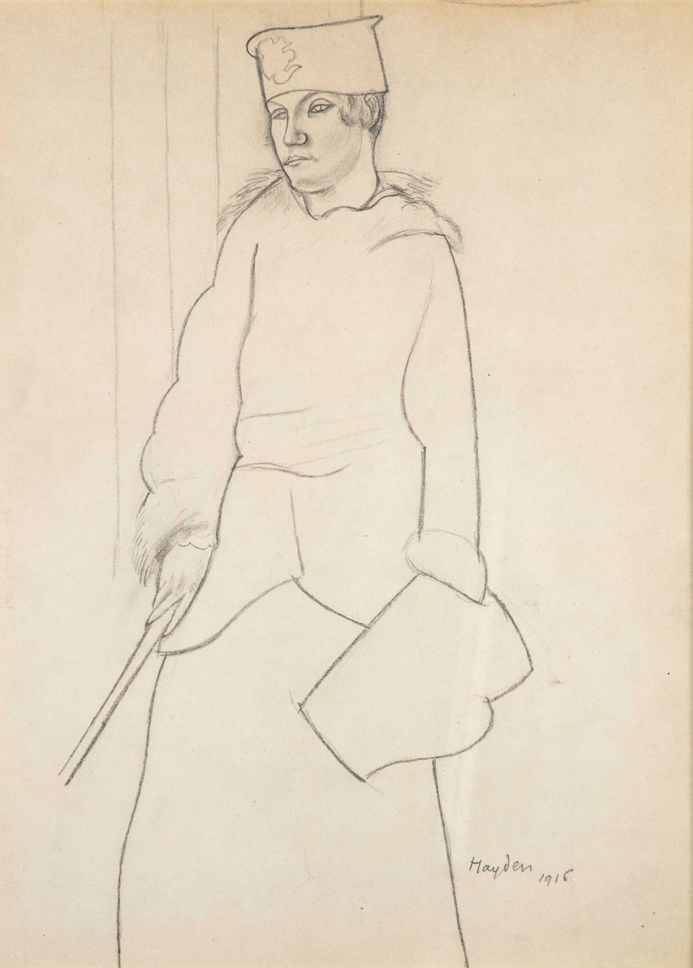 Henri HAYDEN Henri HAYDEN (1883-1970)

Woman with a muff

Pencil on paper.

Sign&hellip;
