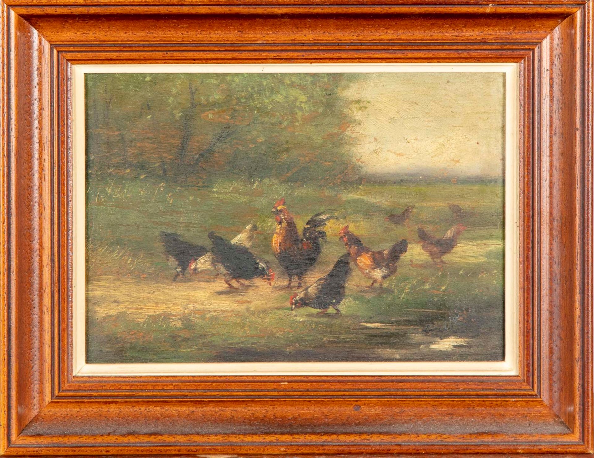 DUBOIS DUBOIS (第二十次)

母鸡

一对油画板

右下方有签名

14,5 x 21 cm