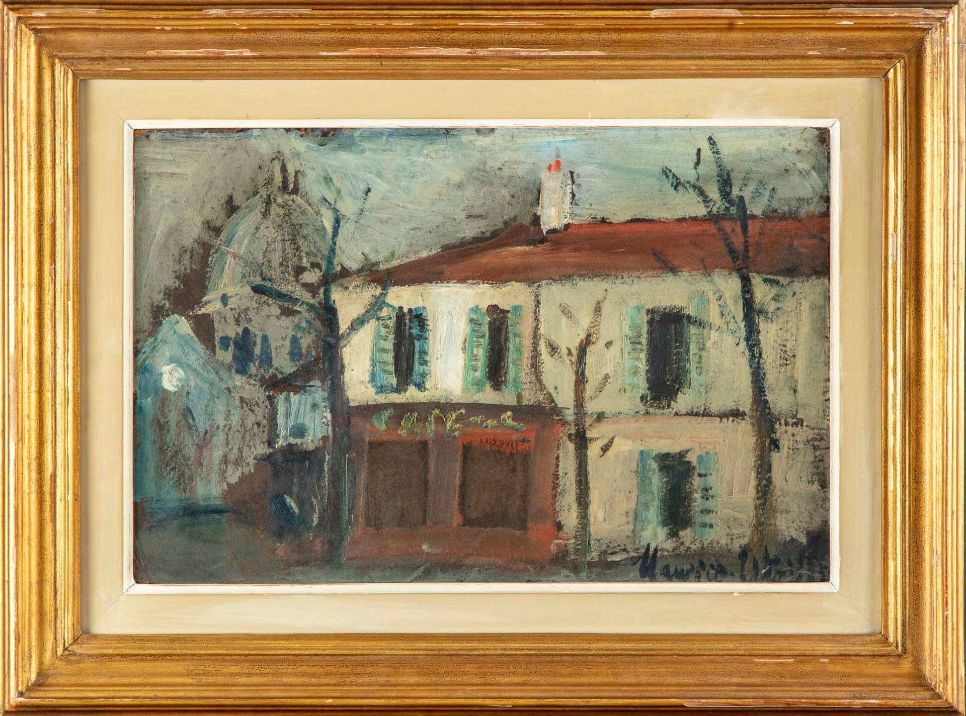 Maurice Utrillo 
莫里斯-乌蒂略 (1883 - 1955)




斯皮尔曼餐厅、特尔特广场和圣心教堂 




纸板上的油彩




右下方&hellip;