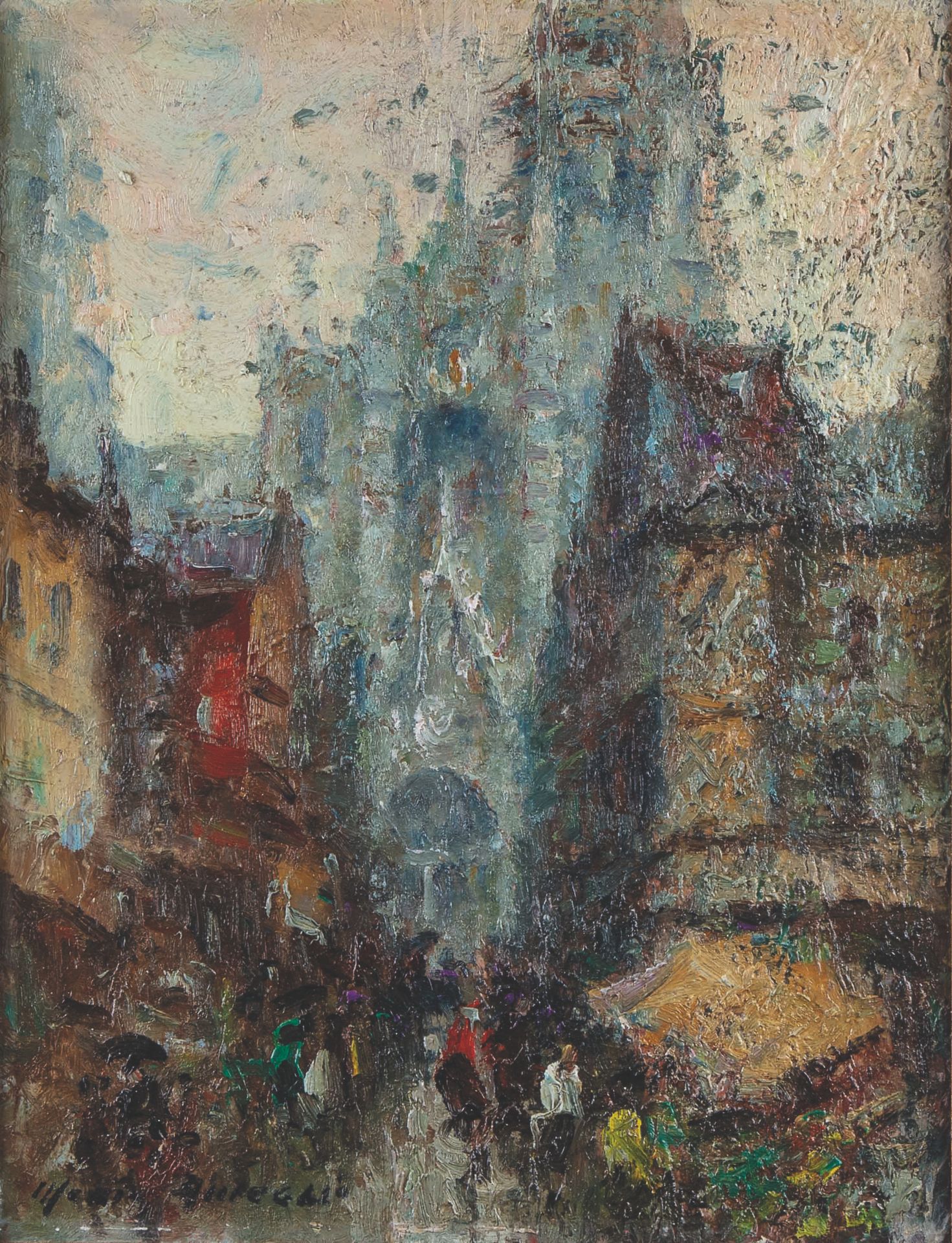 Merio AMEGLIO Merio AMEGLIO (1897-1970) 

Cattedrale di Rouen e via della droghe&hellip;