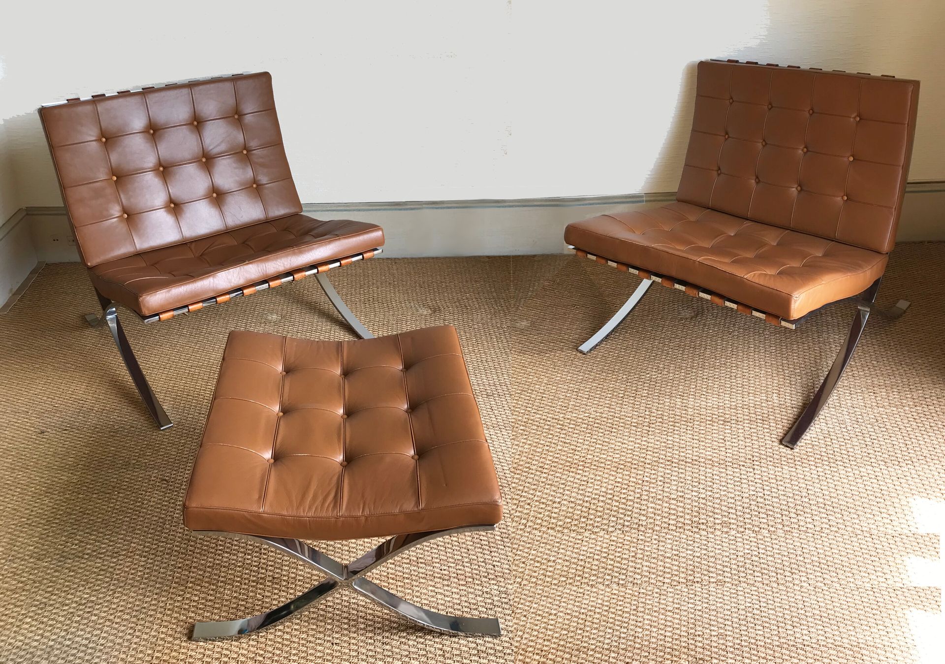 Mies VAN DER ROHE After Mies van der ROHE & KNOLL - 1980s / 1990s

Pair of armch&hellip;