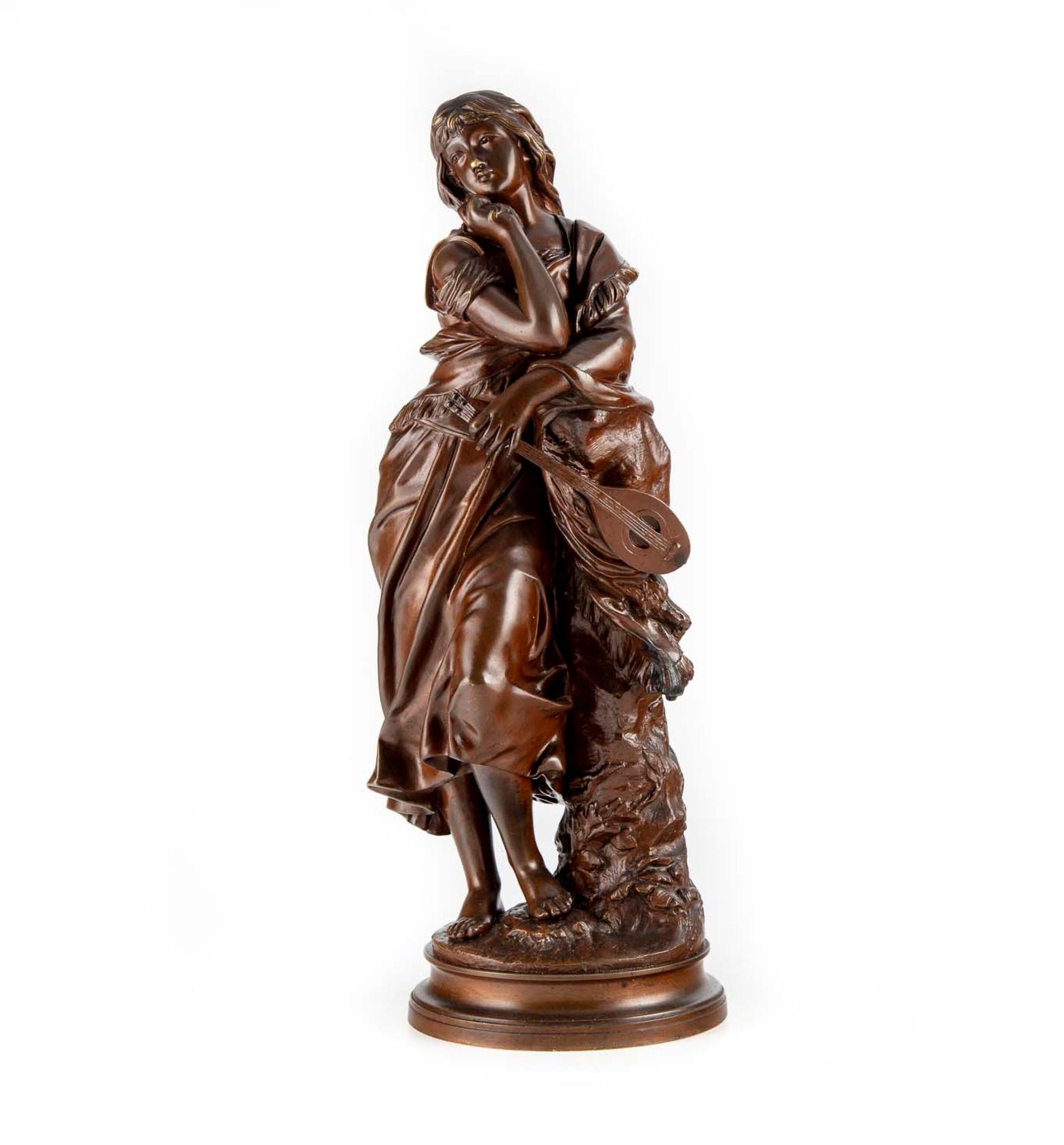 GAUDEZ 阿德里安-艾蒂安-高德 (1845-1902)

米尼翁

古铜色的雕塑

H.43厘米