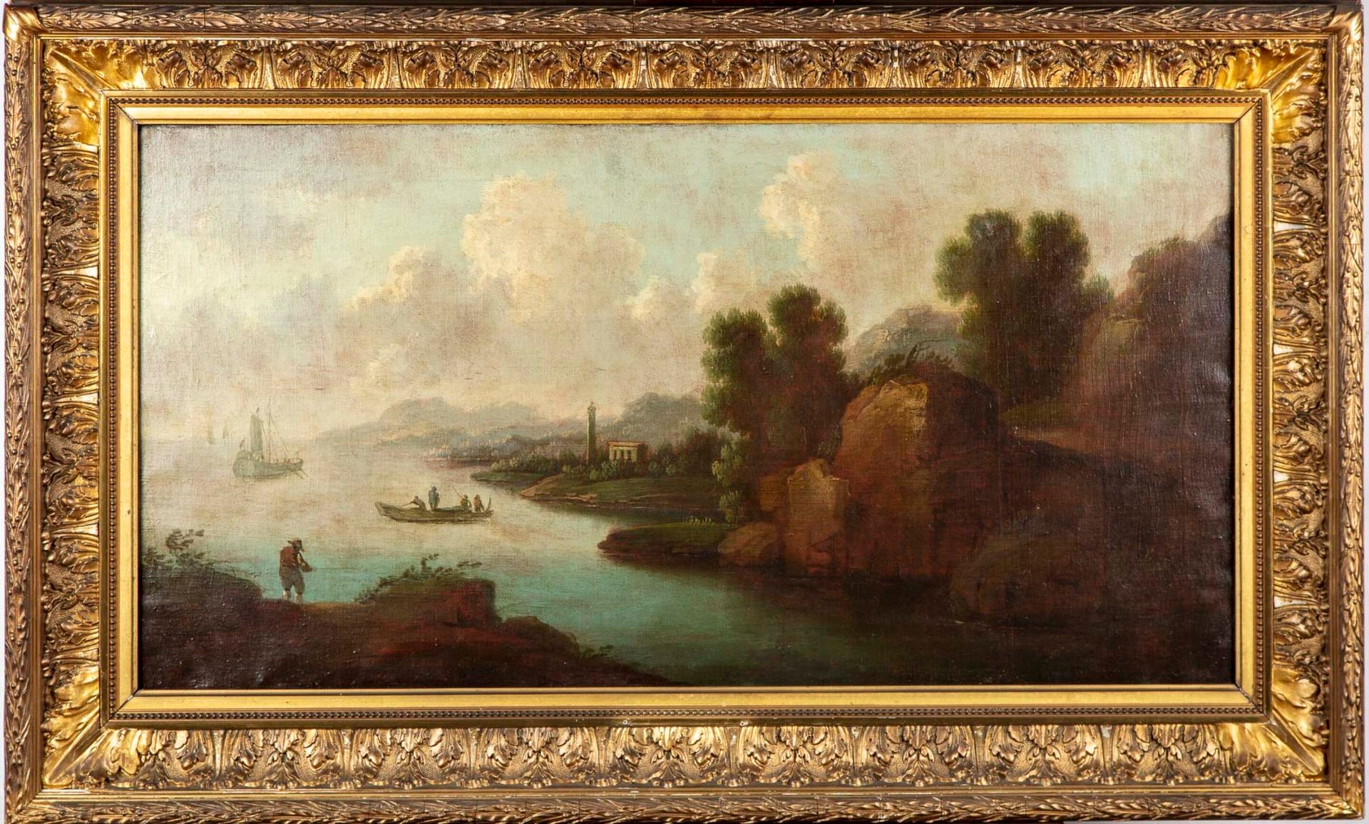 Ecole Flamande XIXè 弗莱米什学校，19世纪

河流景观

布面油画

53 x 101 cm