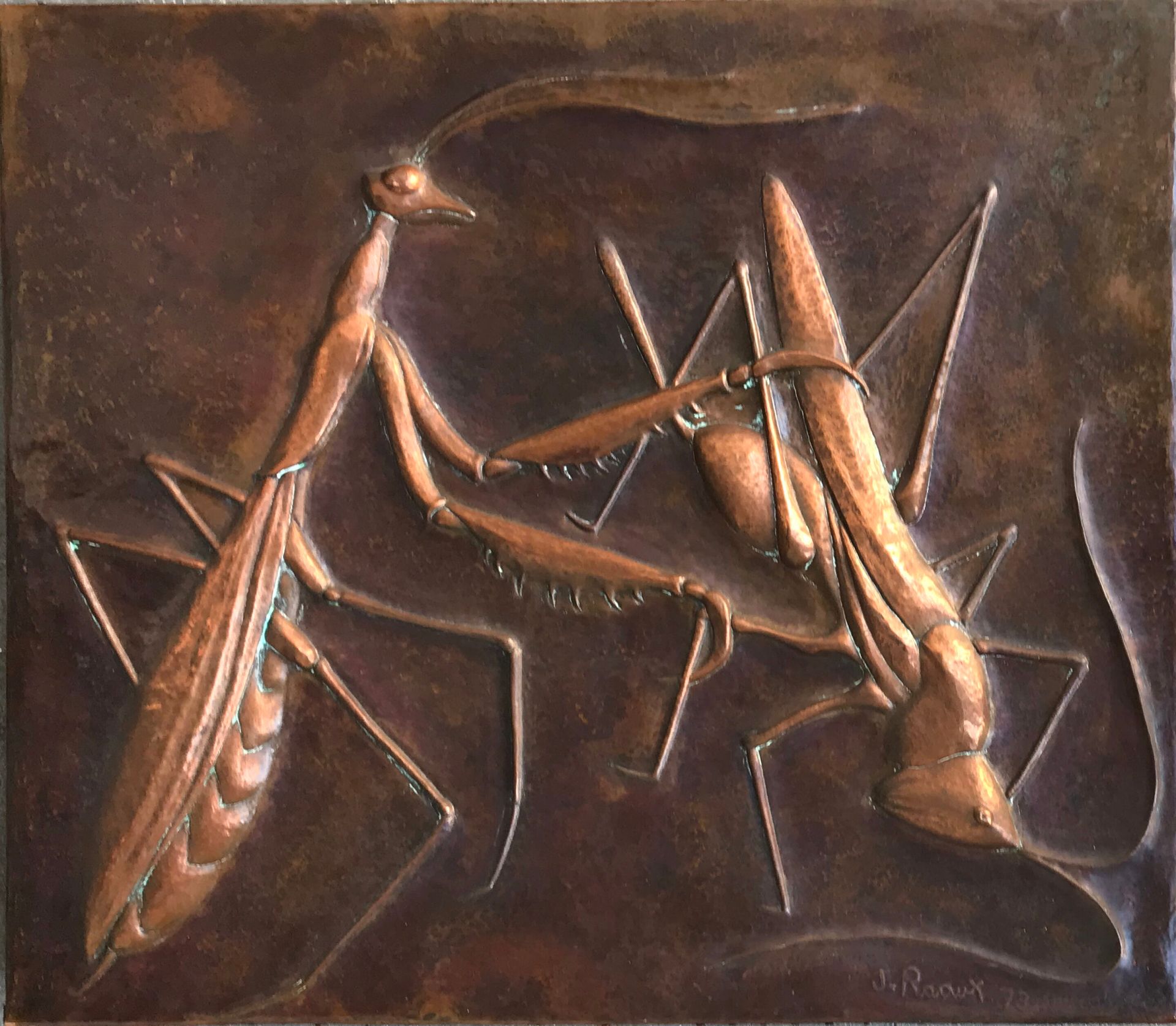 RAAUX J. RAAUX - XXe

Combat d'insectes : Mante religieuse et sauterelle

Plaque&hellip;